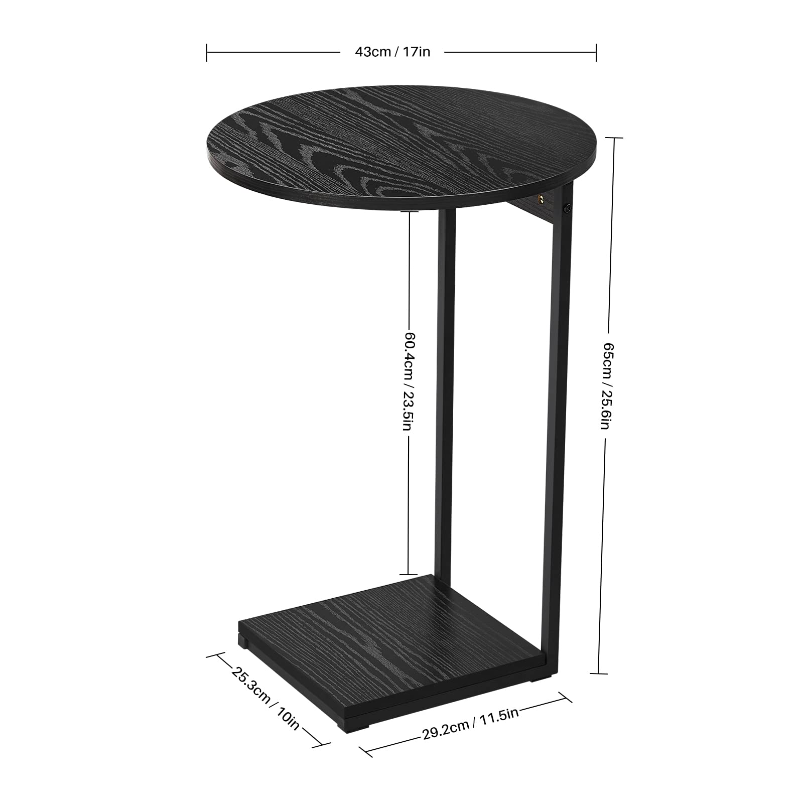 WOHOMO Portable Side Table with Folding Desk - Compact & Lightweight for Small Spaces, Dorm Rooms, Office, and Outdoor Use