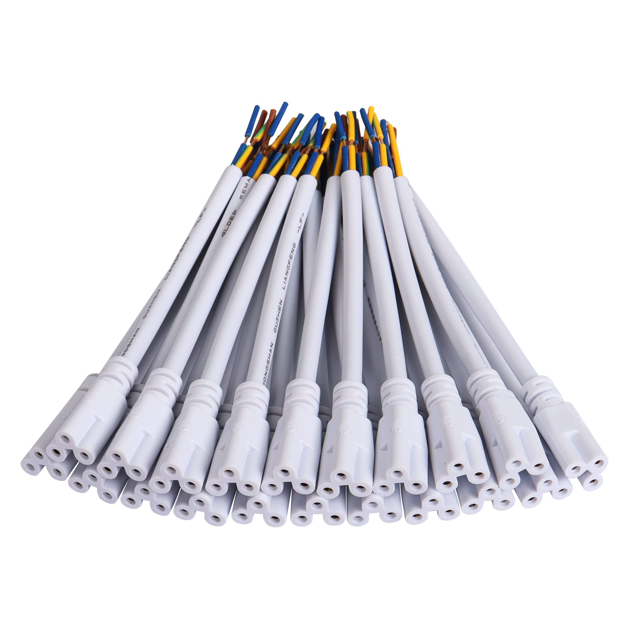 SinLoon 20-Pack T5 T8 LED Tube Light Connector Cables (15cm) - Daylight White Linkable Cords for Ceiling Lights, LED Tube Lamps & Socket Fittings - Perfect for Home, Office & Commercial Lighting Installations