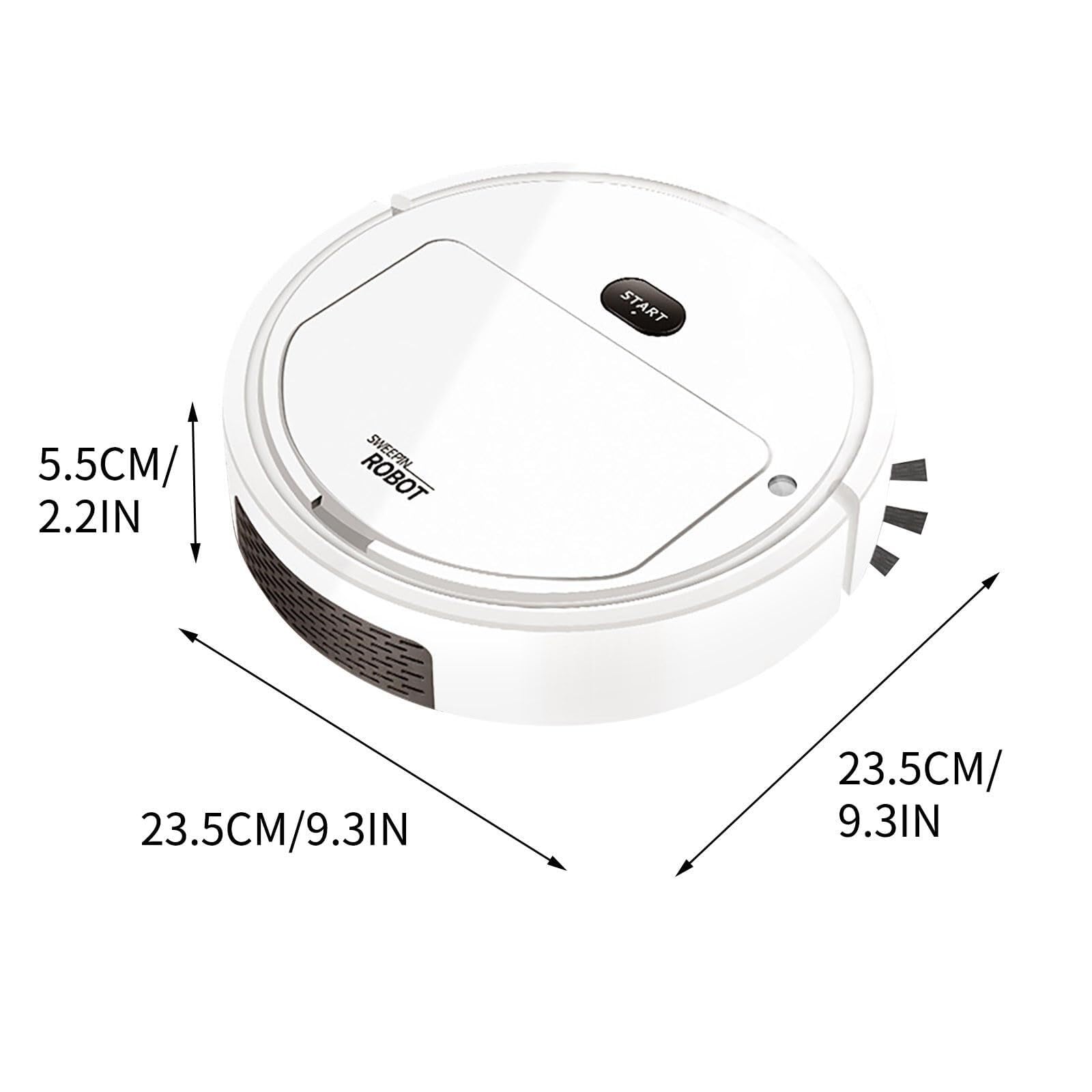 Smart Robot Vacuum Cleaner with Humidifier - 2-in-1 Auto Mopping & Vacuuming for Pet Hair, Hardwood Floors & Carpets - Ultra Slim Quiet Design (White) - Perfect for Homes with Pets & Allergy Sufferers