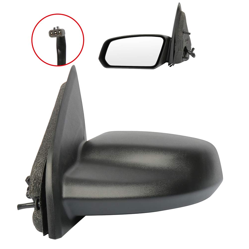SCITOO Left Side View Mirror Replacement for 2003-2007 Saturn ION - Power Non-Folding Driver Side Exterior Mirror (Black, GM1320267) - Perfect for Parking Assistance and Blind Spot Visibility