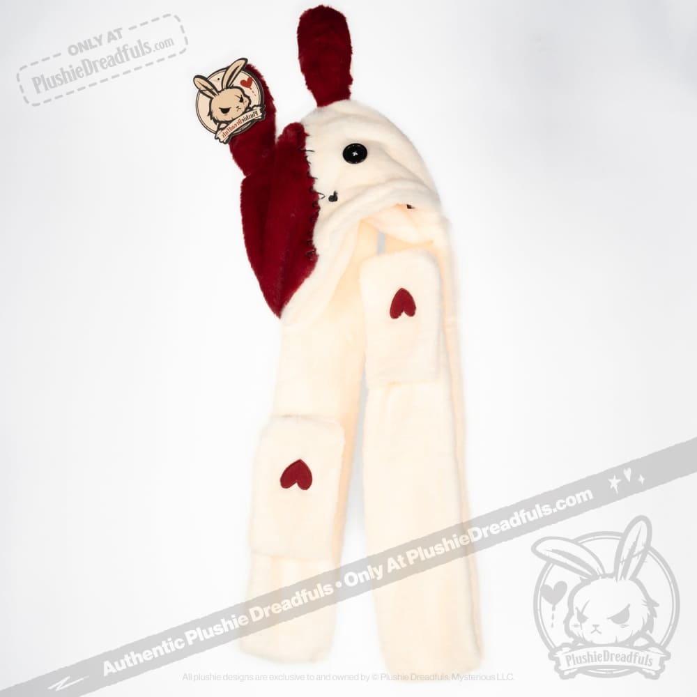 Scoodie Dreadful Love Rabbit Scarf Hoodie - Cozy Winter Wear for Women | Cute Animal Print Fashion Accessory | Perfect for Cold Weather, Outdoor Activities & Casual Style