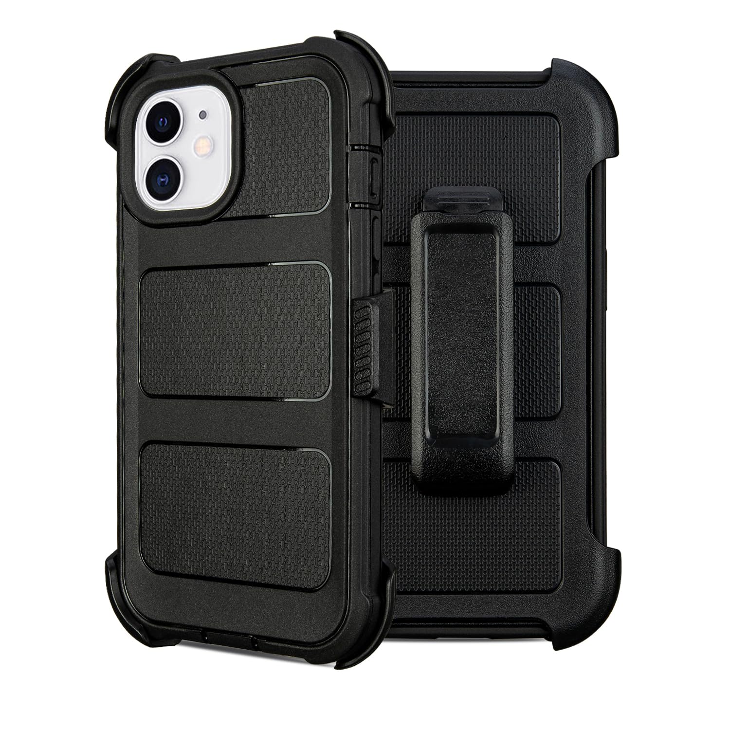 **Rugged iPhone 11 Case with Clip & Kickstand - Heavy Duty Protective Cover, 2-Layer Anti-Drop Design (Black) - Perfect for Outdoor, Construction, and Active Lifestyles**
