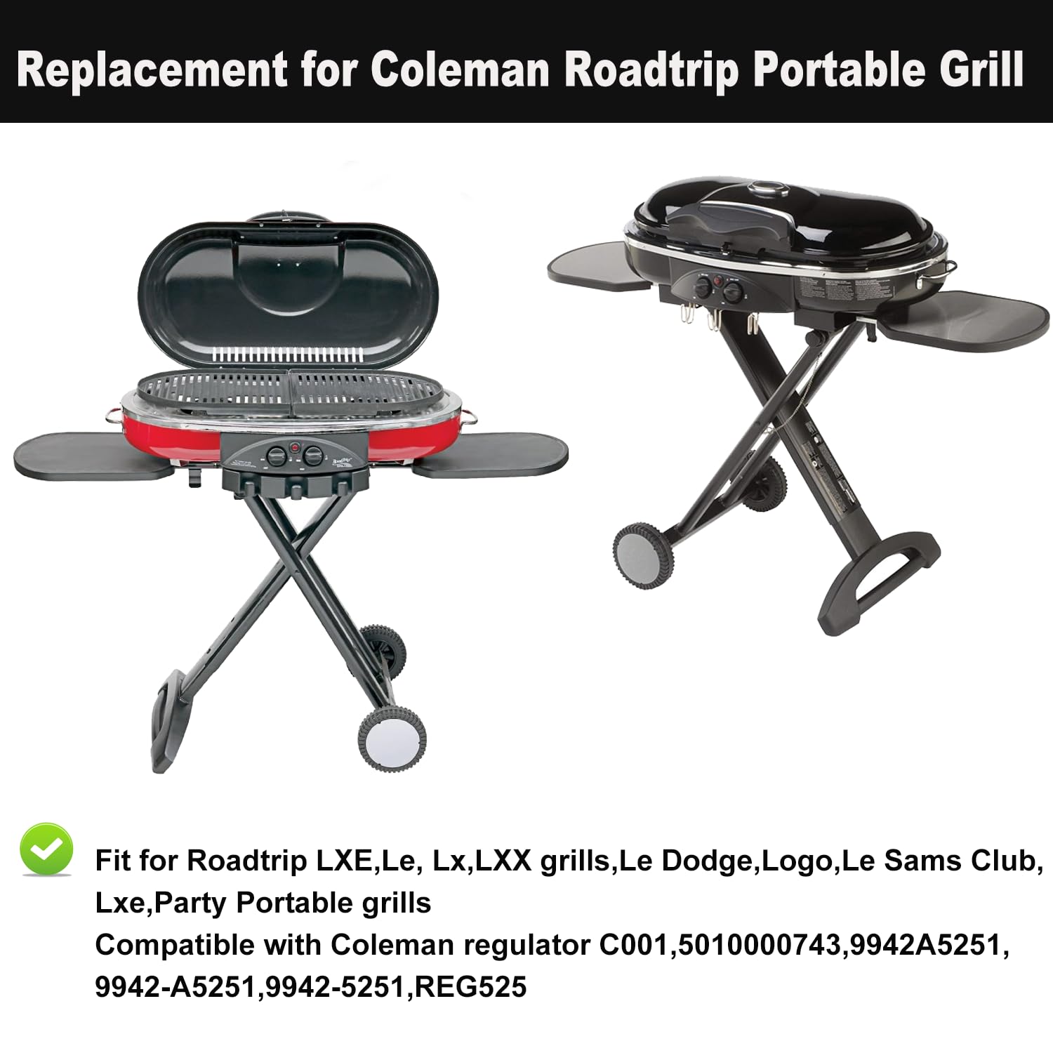 Coleman Road Trip Grill Gas Regulator Replacement Parts - C001 & 5010000743 Compatible - MaxKare Table Gas Grill Griddle Accessories - Perfect for Outdoor Camping, Picnics, and Backyard BBQs