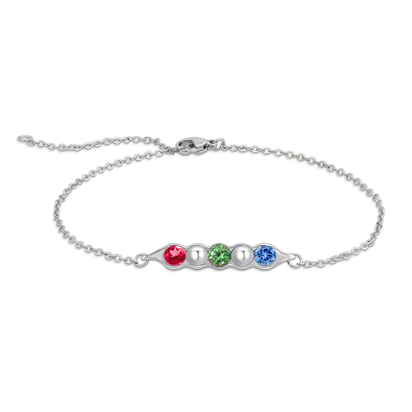 BAUMA AUTO Personalized Mothers Bracelets with 1-6 Simulated Birthstones - Custom Engraved Heart Name Bracelet for Mom, BFF & Family - Unique Jewelry Gift for Birthday, Christmas & Special Occasions - Perfect for Mother's Day, Anniversaries & Everyday Wear