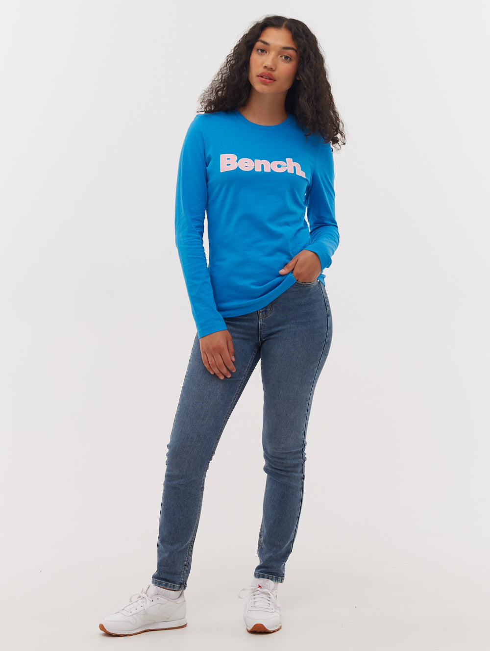 Jewelle Long Sleeve Logo T-Shirt for Women - Comfortable Cotton Crewneck Tee with Stylish Print - Perfect for Casual Wear, Layering & Everyday Outfits