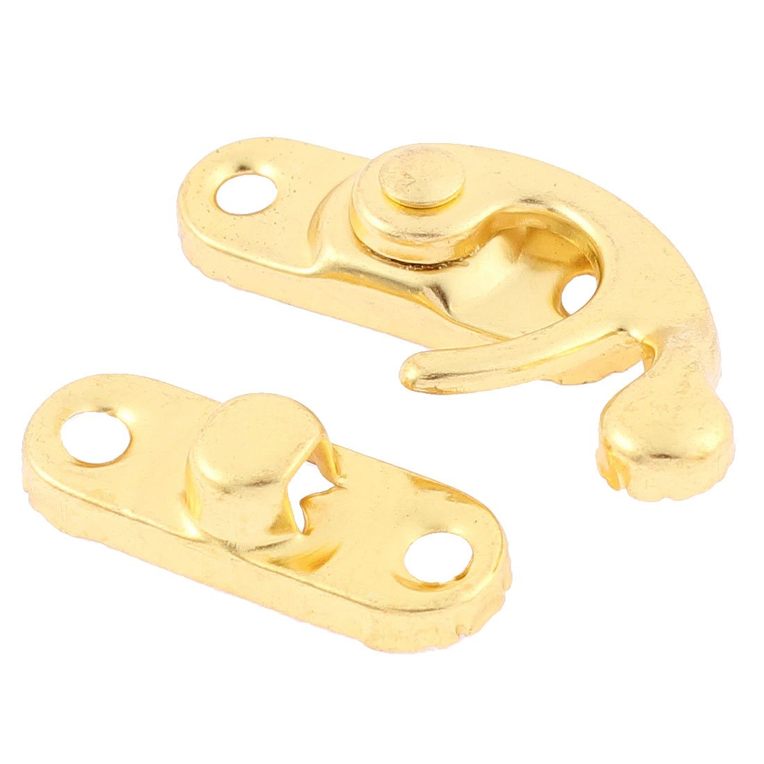 uxcell 10 Sets Gold Tone Hook Hinge Lock Clasp Closure Box Latch - Secure Jewelry Boxes, Cabinets & DIY Craft Projects