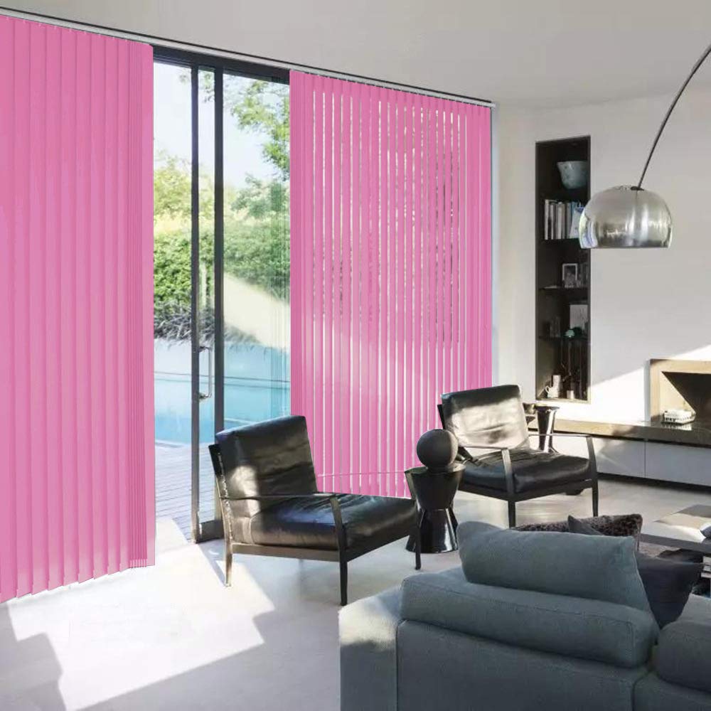 LETAU 100% Blackout Cordless Vertical Window Shades - 3 Inch Slat Fabric, Thermal Insulated & UV Protection for Energy Efficiency - Perfect for Living Room, Bedroom, and Office Decor