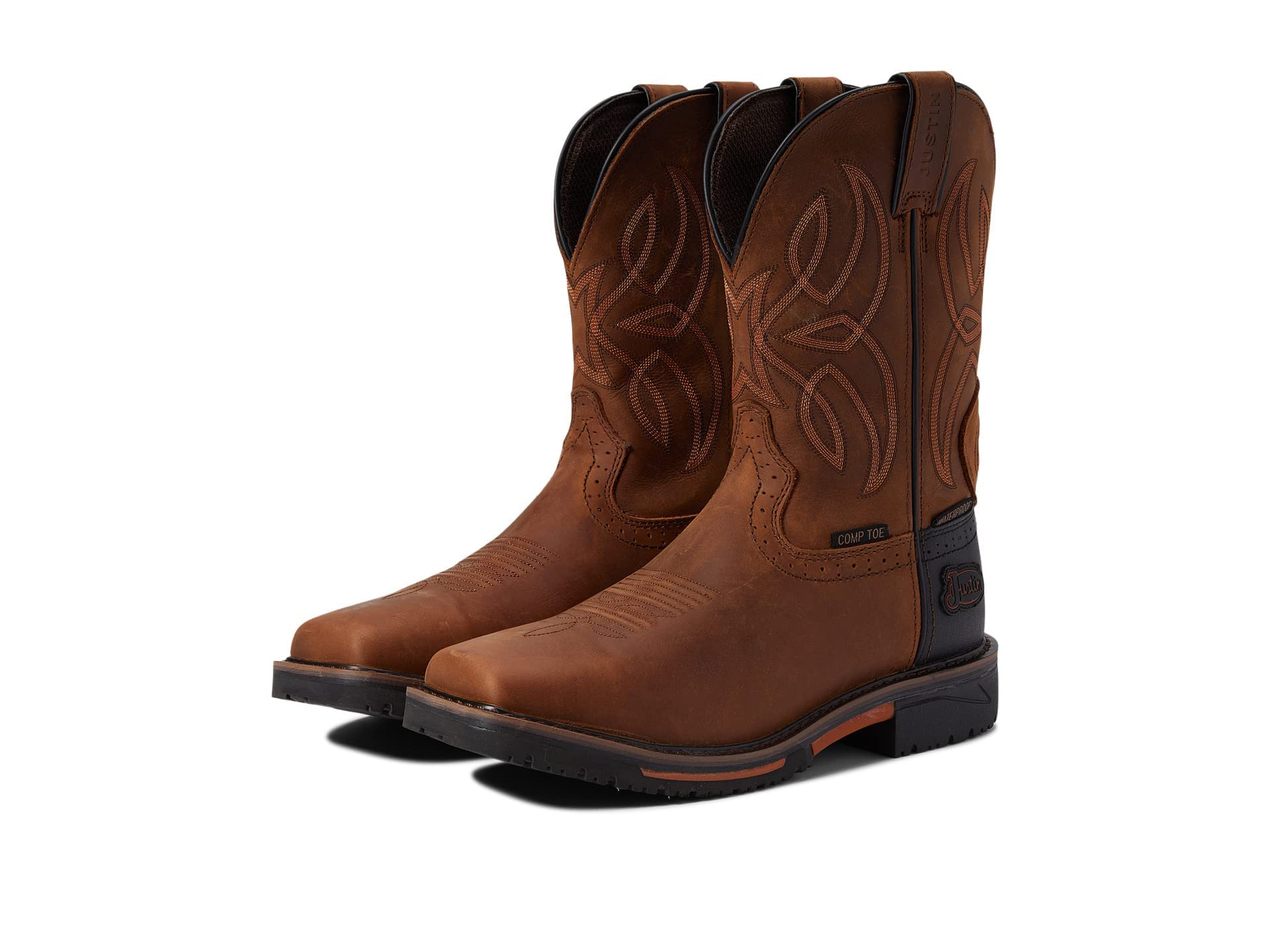 Justin Men's Dallen Composite Toe Work Boots - Safety Shoes for Construction, Warehouse & Outdoor Work - Durable & Comfortable Work Boots for Men