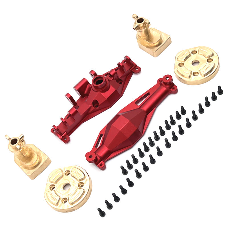 MJX Hyper Go H12Y/H12Y+ Upgrade Kit - Brass Rear Axle Housing & Door Axle Cover for RC Car Replacement Parts | Perfect for Off-Road Bashing, Racing & Drifting