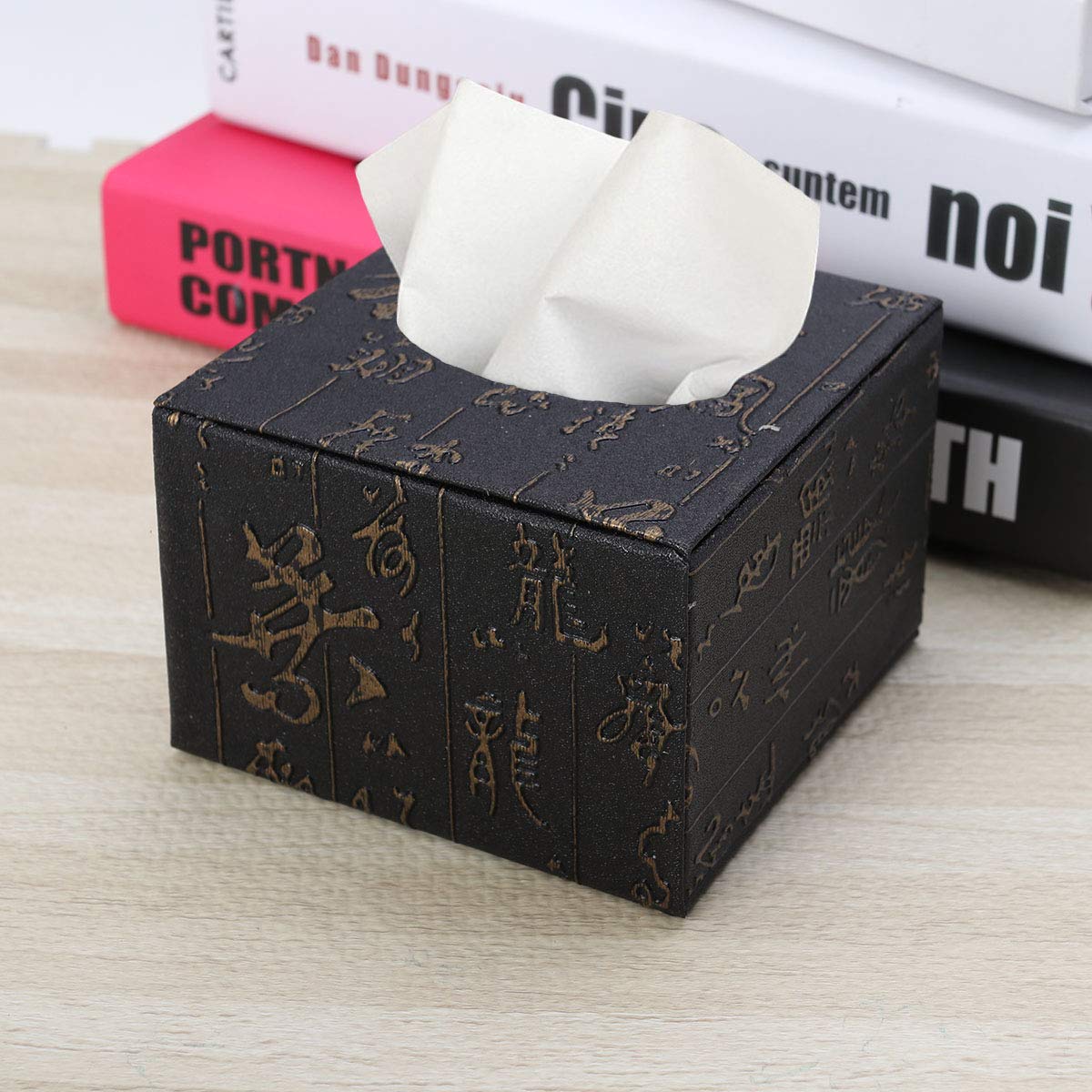 Bamboo Square Tissue Box Holder - Stylish Napkin Dispenser for Home, Office & Restaurant Decor
