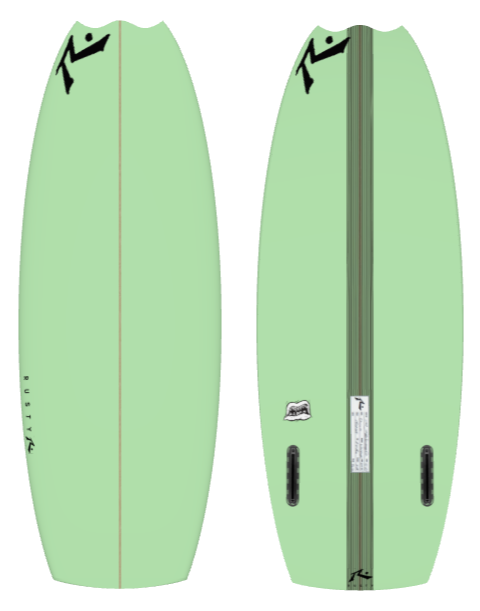 Snaggle Tooth 2.0 Surfboard 4'10 x 20.0 x 2.0 - 25.60L Volume, Square Tail, Dual Futures Fin Boxes, XTR Construction - Perfect for Small Waves & Beach Breaks