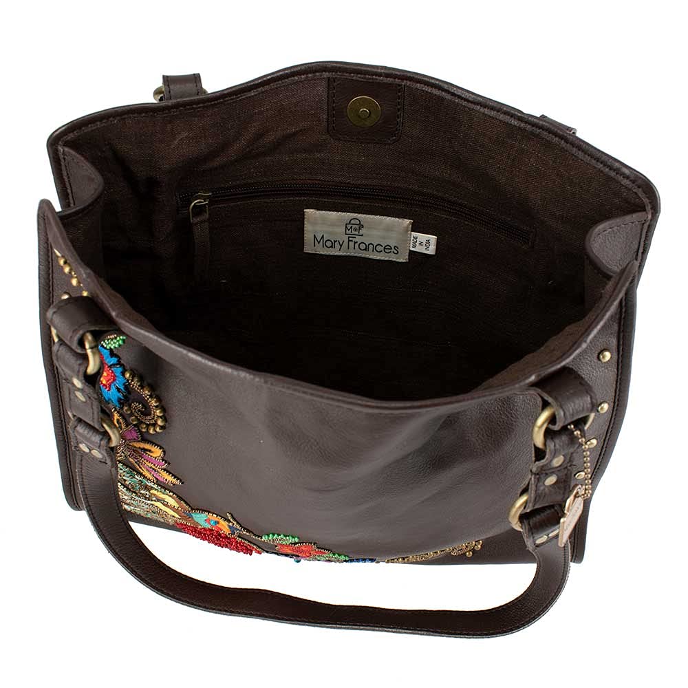 Mary Frances Mix it Up Leather Tote Bag - Stylish Multi-Color Handbag for Women | Perfect for Work, Travel & Everyday Use