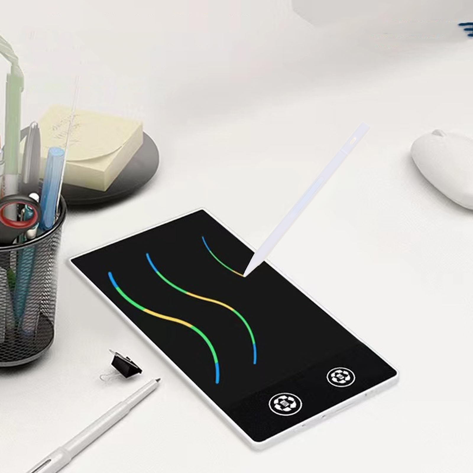 6.5 Inch LCD Writing Tablet - Double Sided Digital Drawing Pad with Stylus, Electronic Handwriting Board for Kids & Adults - Perfect for Notes, Sketches & Office Work
