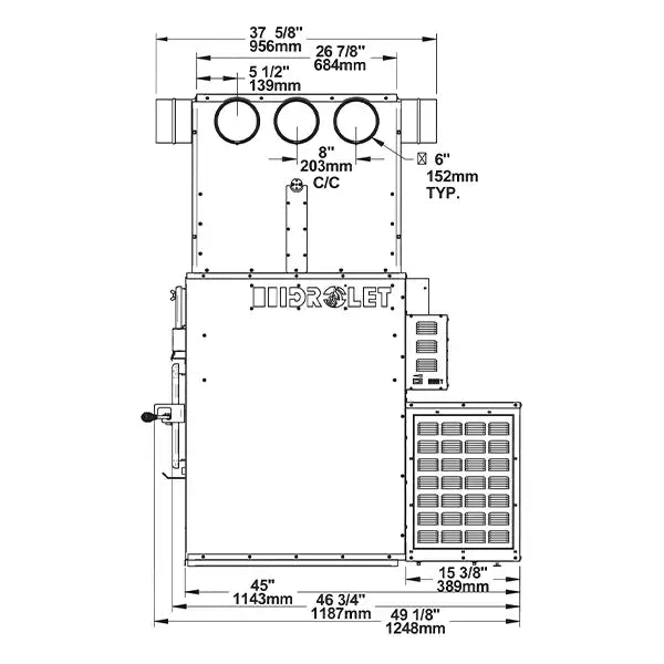 Drolet DF02001 Tundra II CSA Certified 2,500 Sq. Ft. Wood Burning Furnace - Efficient Home Heating for Large Spaces | Perfect for Cabins, Workshops & Rural Homes in Canada