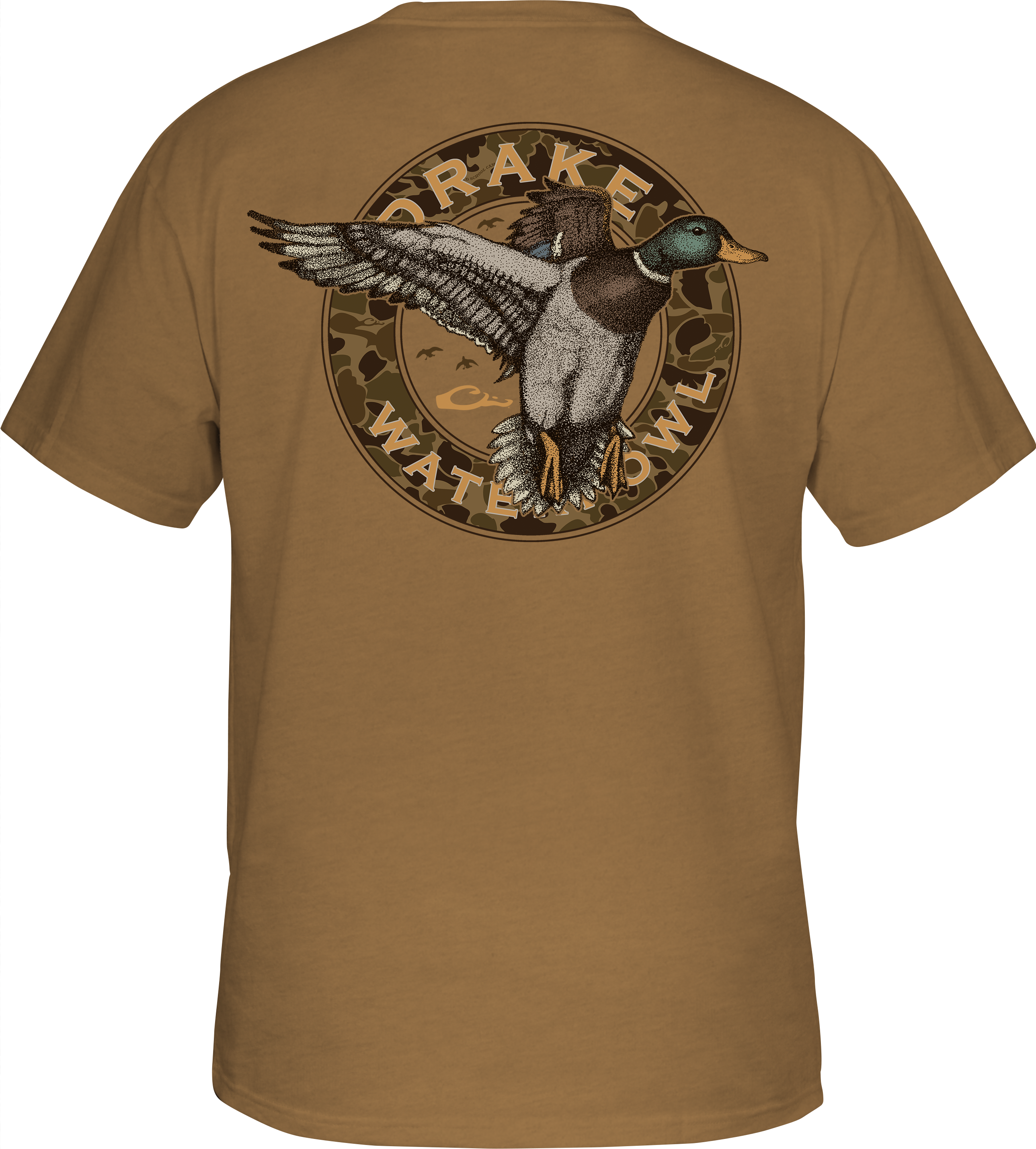 Circle Mallard Graphic T-Shirt for Men - Comfortable Cotton Casual Tee - Perfect for Outdoor Adventures, Travel & Everyday Wear
