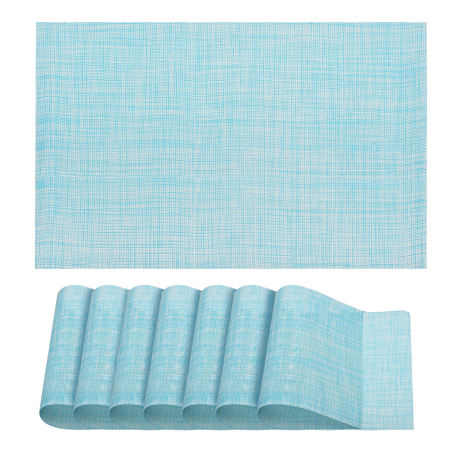 Premium PVC Washable Woven Placemats Set of 8 - 17.7
