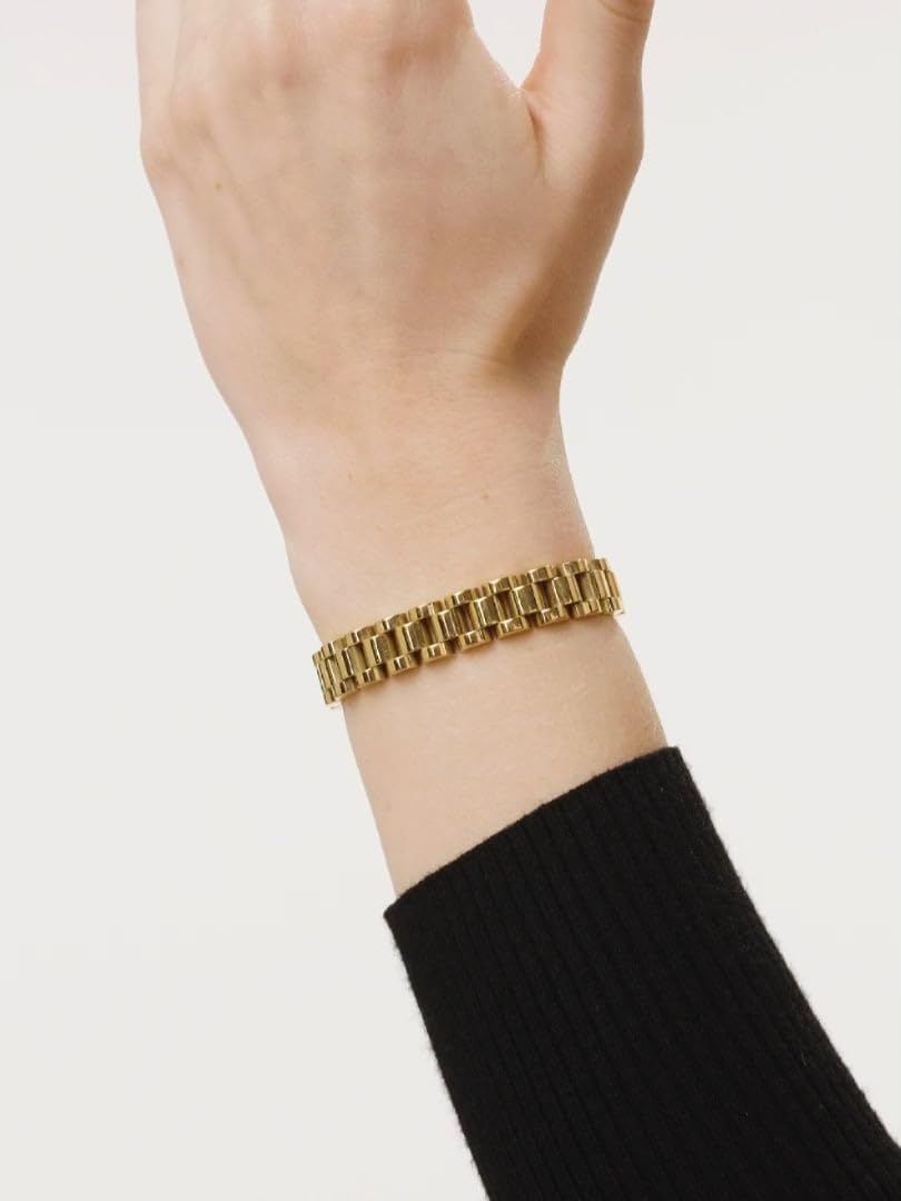 Yowivon Adjustable Gold Bangles for Women - Open Cuff Bracelet Set, Minimalist Chunky Statement Jewelry | Perfect for Parties, Weddings & Everyday Fashion Accessories | Great Gift Idea for Her