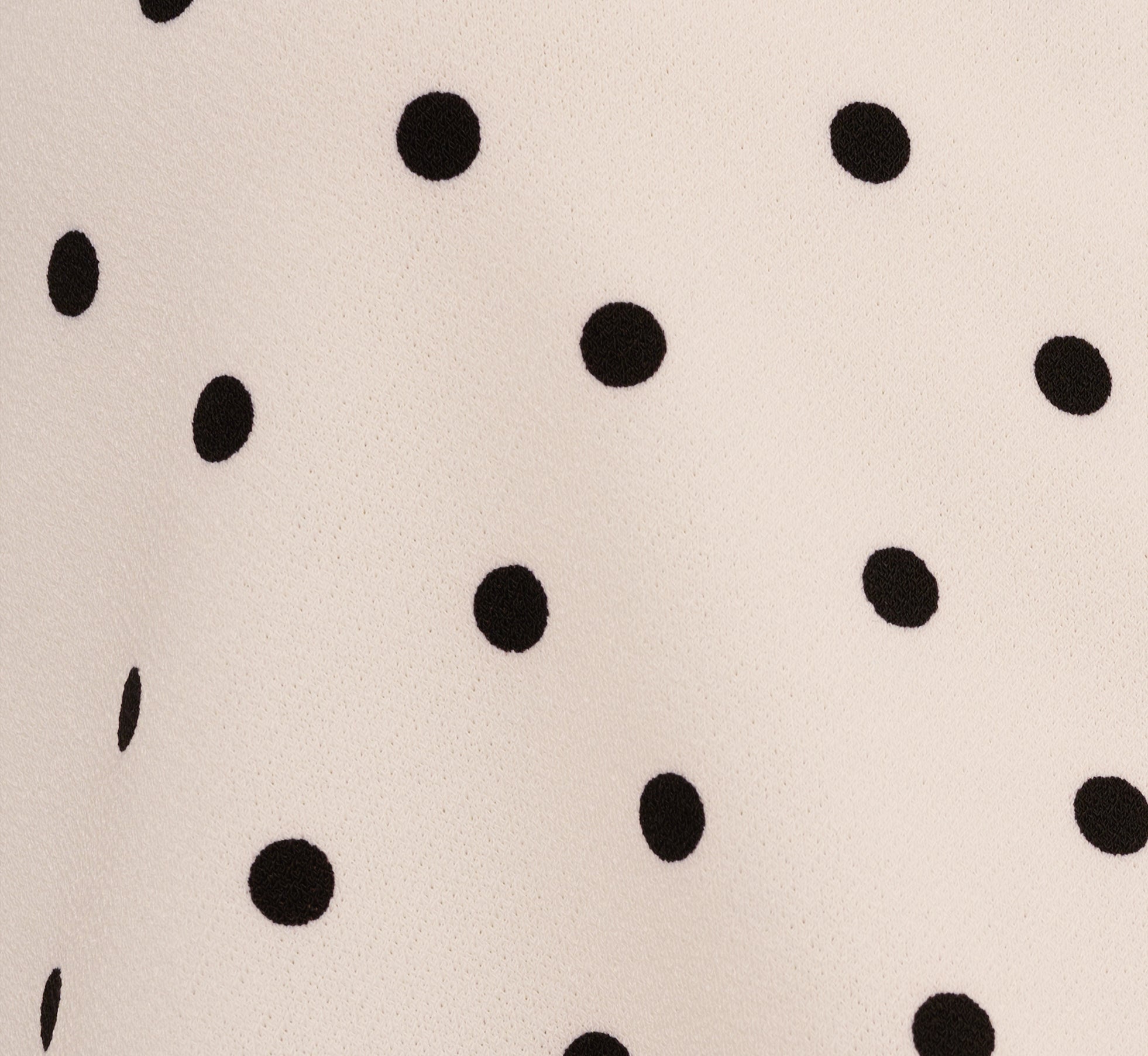 Timeless Dot Print Short Sleeve Button Front Blouse - Ivory & Black - Perfect for Office Wear, Casual Outings & Summer Fashion