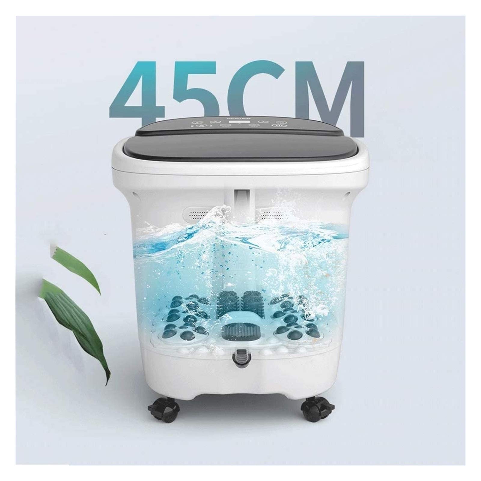 Relaxing Foot Spa Massager with 6 Shiatsu Rollers, Heating & Temperature Control, Bubbles & Vibration - Perfect for Home, Office & Post-Workout Recovery