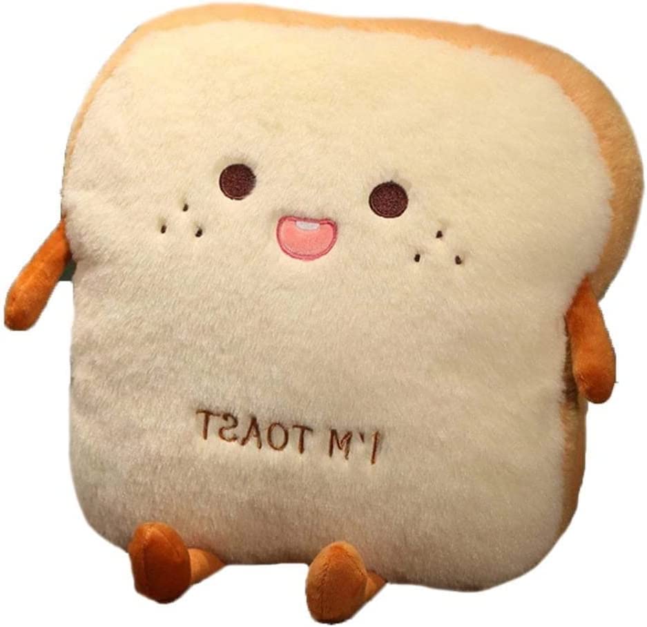 Adorable Toast Sliced Bread Plush Pillow - Soft Food-Shaped Couch Cushion for Home Decor, Bedroom & Living Room | Perfect for Cozy Naps, Anime Lovers & Kawaii Room Decoration