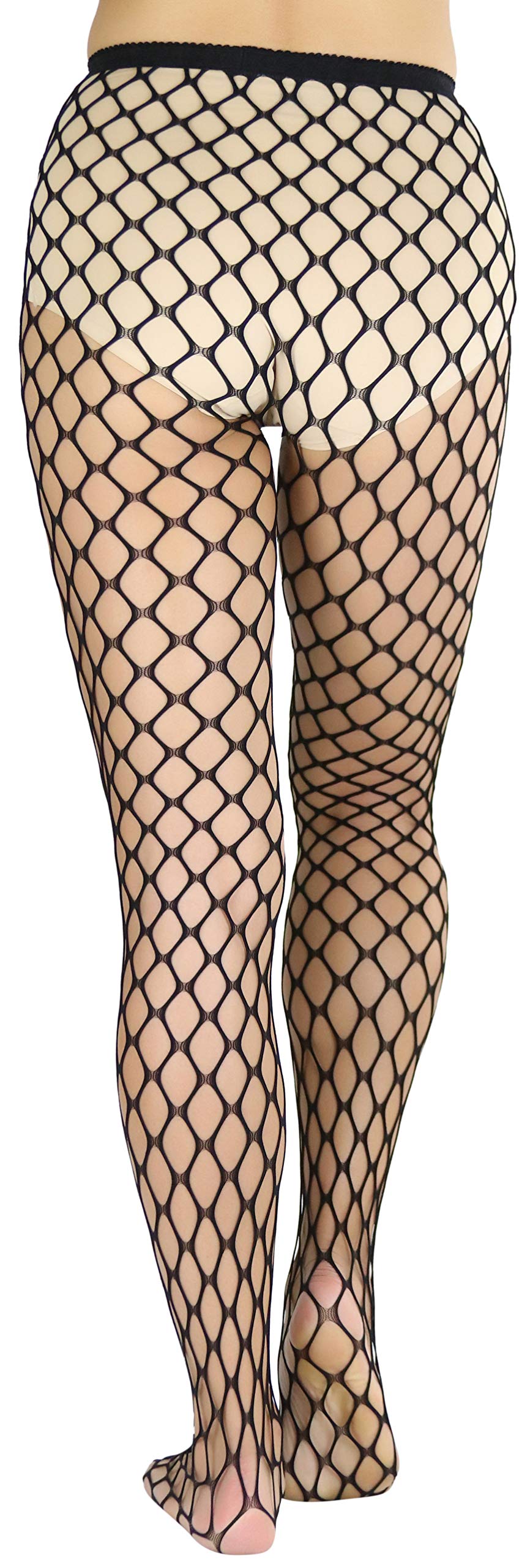 ToBeInStyle Women's Large Mesh Diamond Pattern Pantyhose Stockings - Sexy Sheer Tights for Party, Cosplay & Evening Wear
