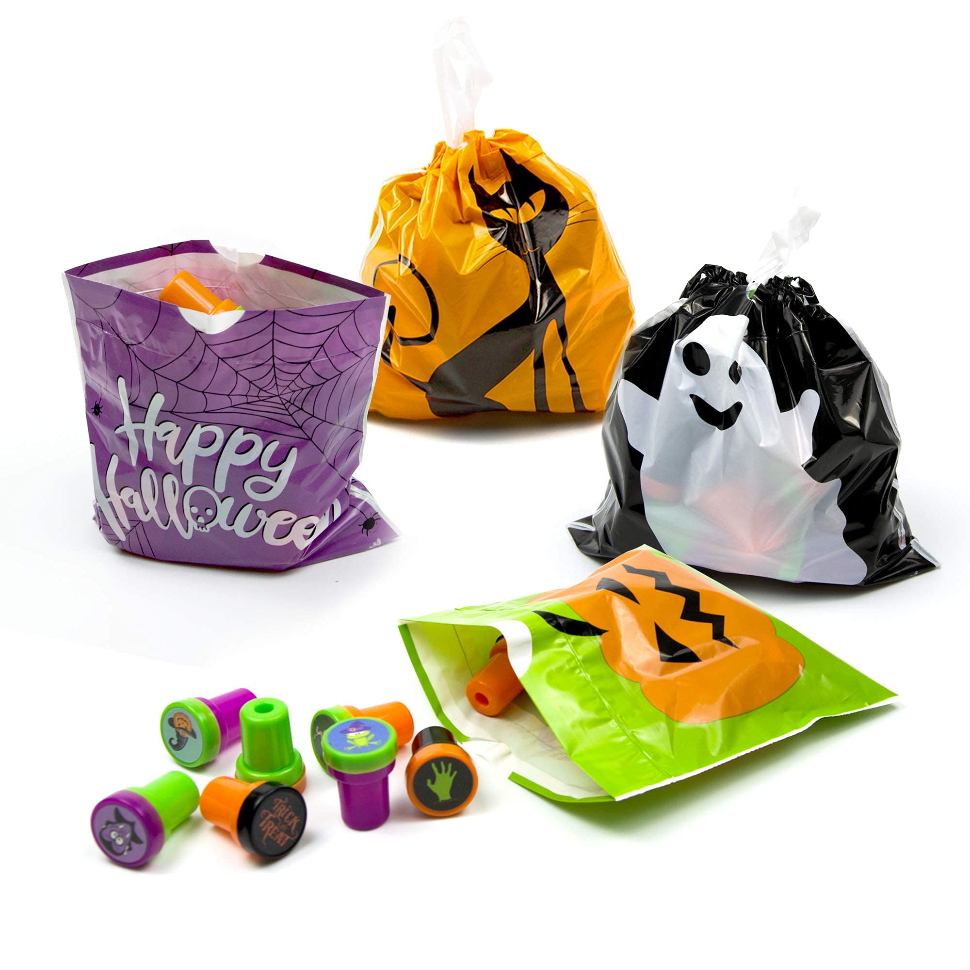 72 Pack Halloween Treat Bags - Bulk Candy Bags for Trick or Treat, Party Favors & Goodie Bags | Perfect for Halloween Parties, School Events & Neighborhood Trick-or-Treating