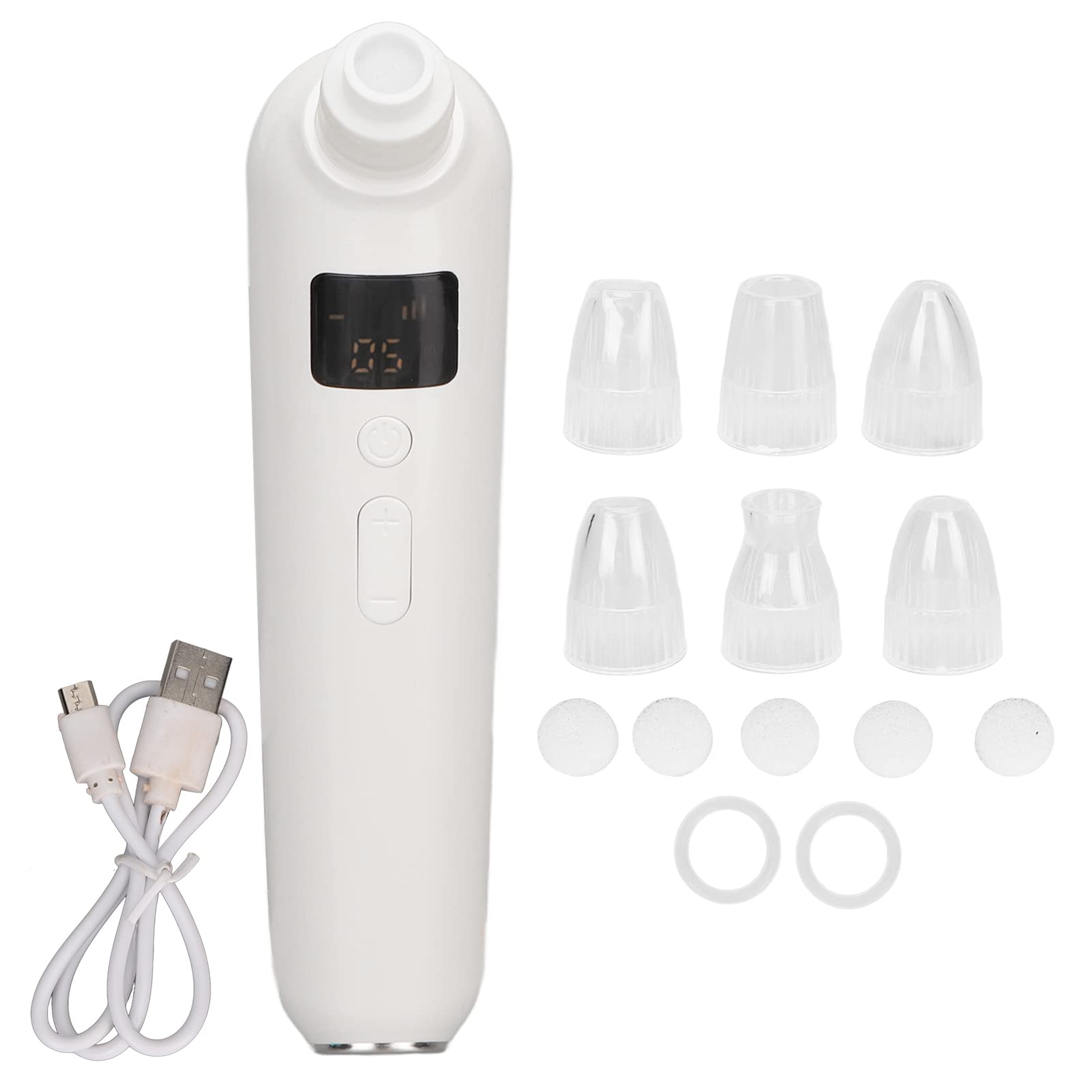 Electric Blackhead Remover Pore Vacuum - USB Powered Acne Comedone Whitehead Extractor Tool with 5 Suction Levels & 6 Replacement Probes | Deep Cleansing for Face, Nose & Body | Perfect for Daily Skincare & Spa Treatments