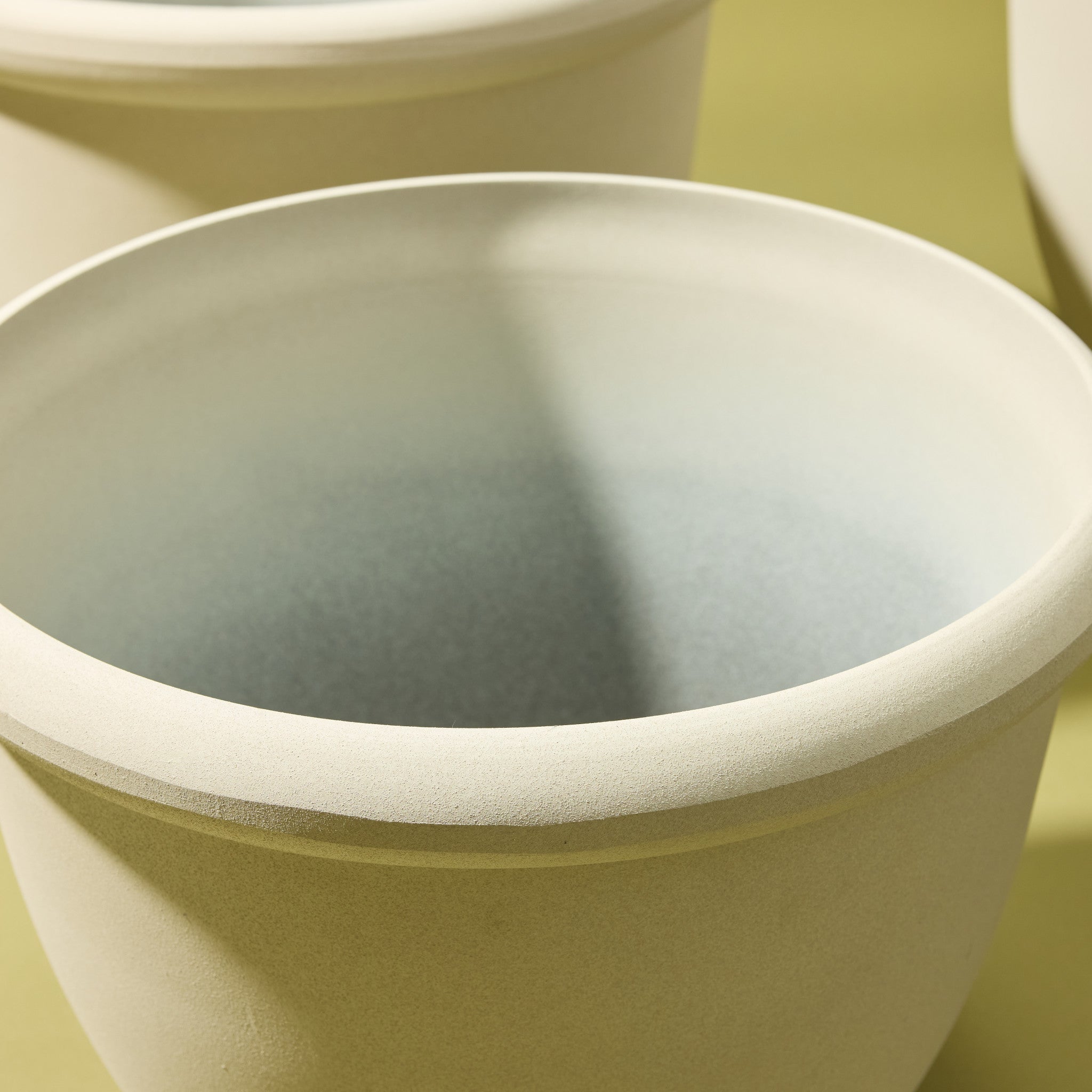 Milan Glazed Ceramic Flower Pots Set of 3 - Cream White Home Decor Planters for Indoor Plants, Succulents, Herbs | Perfect for Living Room, Bedroom, Office Desk Decor