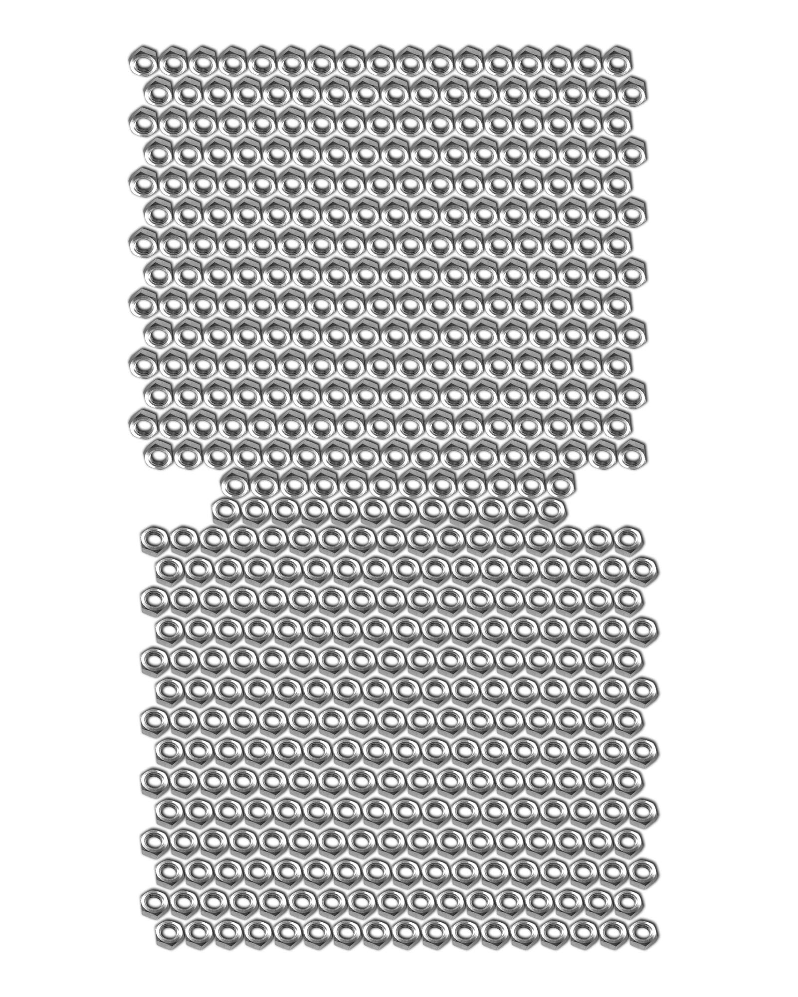 **500-Piece Stainless Steel Hex Nut Assortment Kit - 12-24 Thread Size, Coupling Nuts, Lock Nuts & Hardware for DIY, Automotive & Industrial Use**    *(Perfect for Home Repairs, Machinery Maintenance, Automotive Fixes & Construction Projects)*