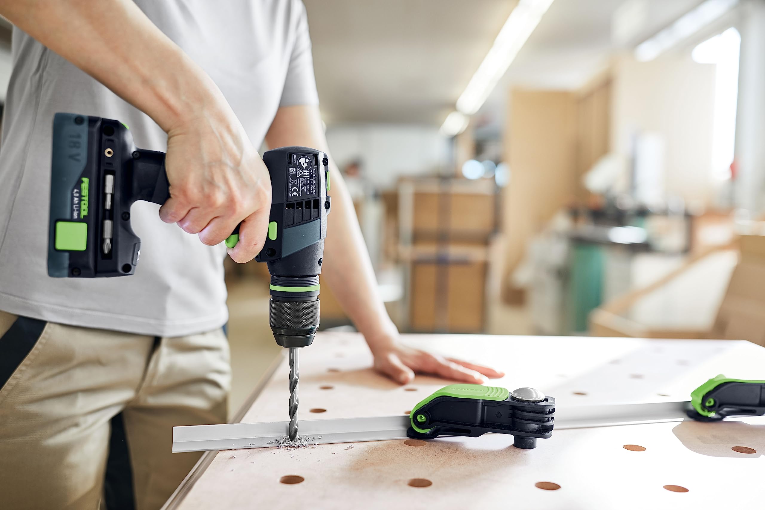 Festool TXS 18 C3.0 Cordless Drill Set - 18V Lithium-Ion Battery, Compact & Powerful for Woodworking, Metal Drilling & DIY Projects