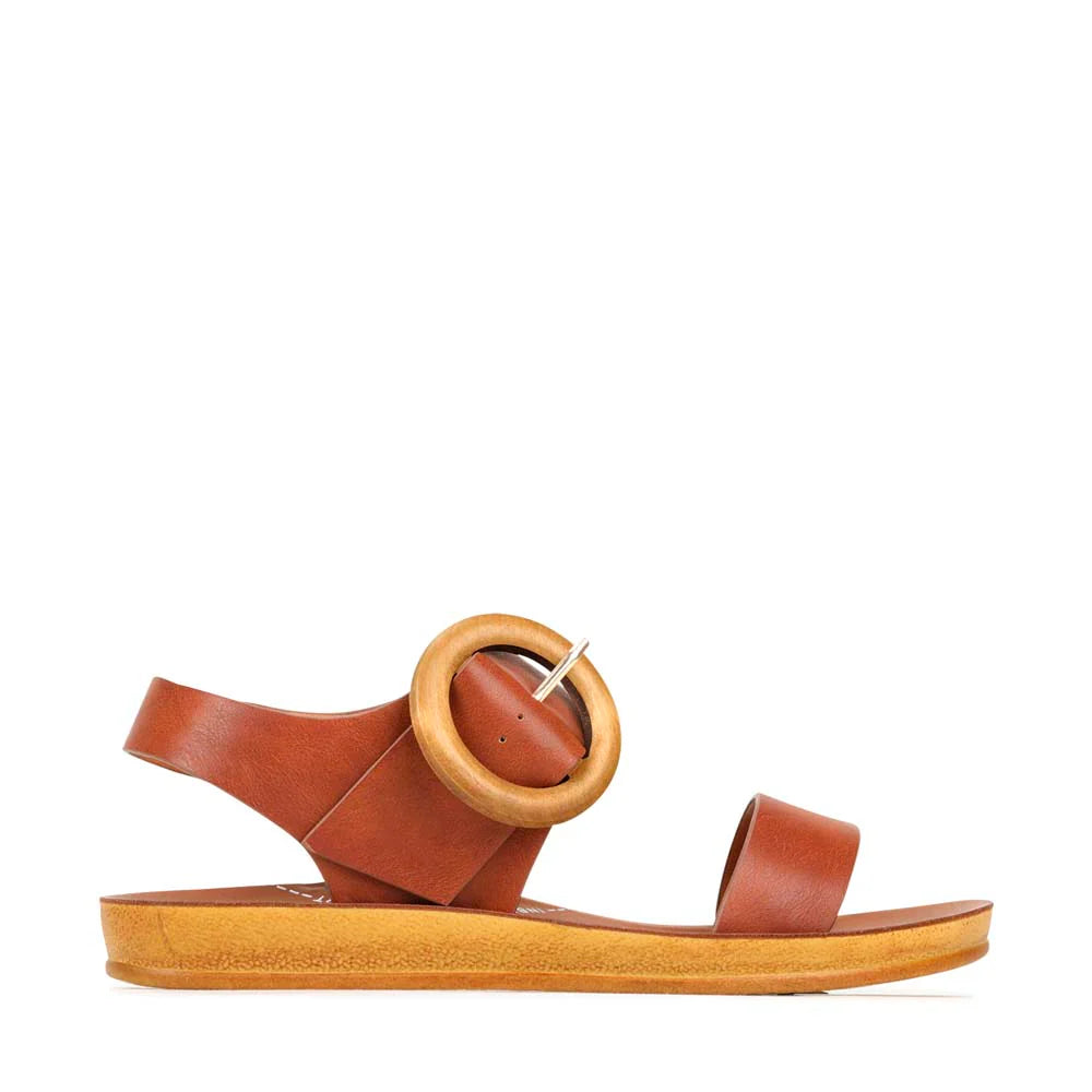 Los Cabos Women's Cognac Leather Sandals - Comfortable & Stylish for Beach, Vacation & Summer Outfits