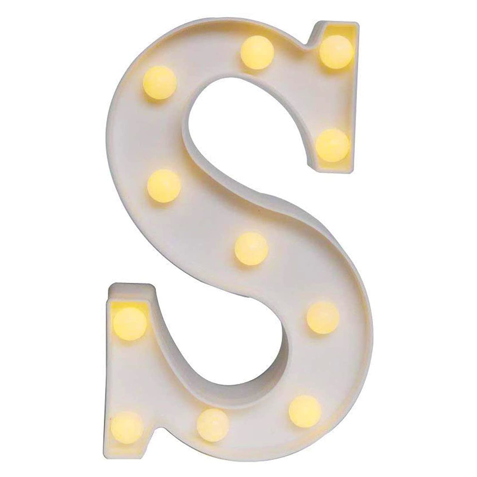 Sunnyglade White Marquee LED Alphabet & Number Lights - Party, Home, Bar, Wedding Decor - Wall Letter Lights for Indoor & Outdoor Events (Size S)
