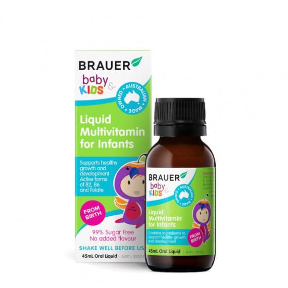 BRAU BABY & KIDS Liquid Multivitamin for Infants 45ml - Immune Support & Growth Supplement for Babies - Perfect for Daily Nutrition & Healthy Development
