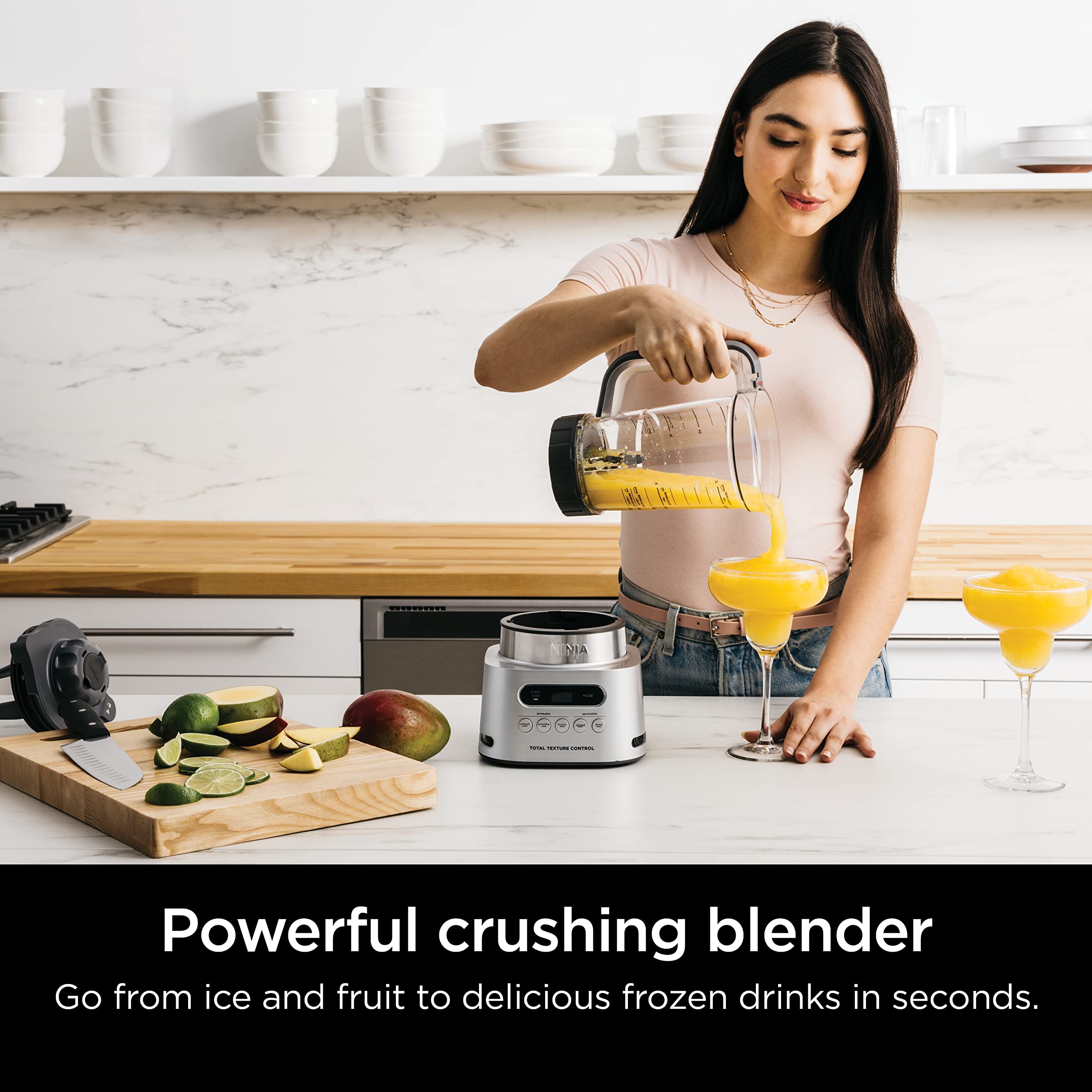 Ninja SS151 TWISTi Blender DUO - 1600W High-Speed Smoothie Maker & Nutrient Extractor with 5 Functions (Smoothies, Spreads & More) | Includes 34oz Pitcher & 2 To-Go Cups | SmartTORQUE Technology | Perfect for Smoothies, Nut Butters & Meal Prep - Gray