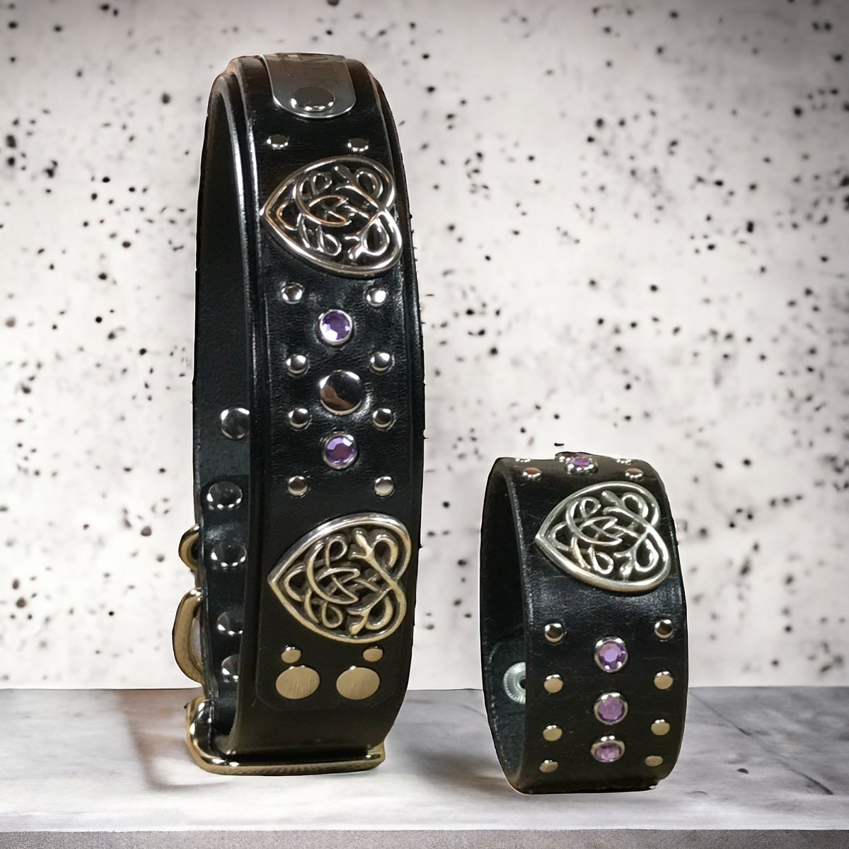 Handmade Custom Celtic Leather Dog Collar - Personalized Engraved Pet Collar for Small Medium Large Dogs - Perfect for Daily Walks, Training & Special Occasions