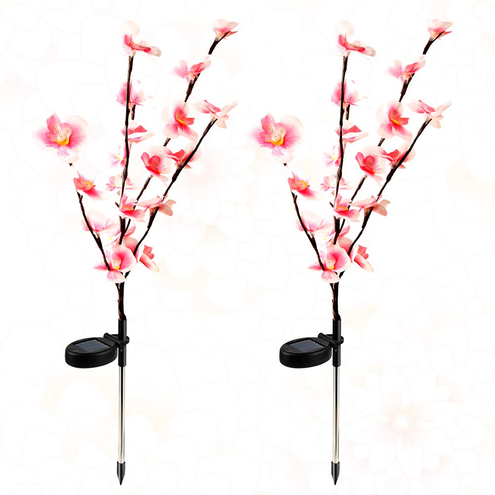 Solar Flower Lights Outdoor - 2 Pack Garden Decor for Mother's Day & Landscaping