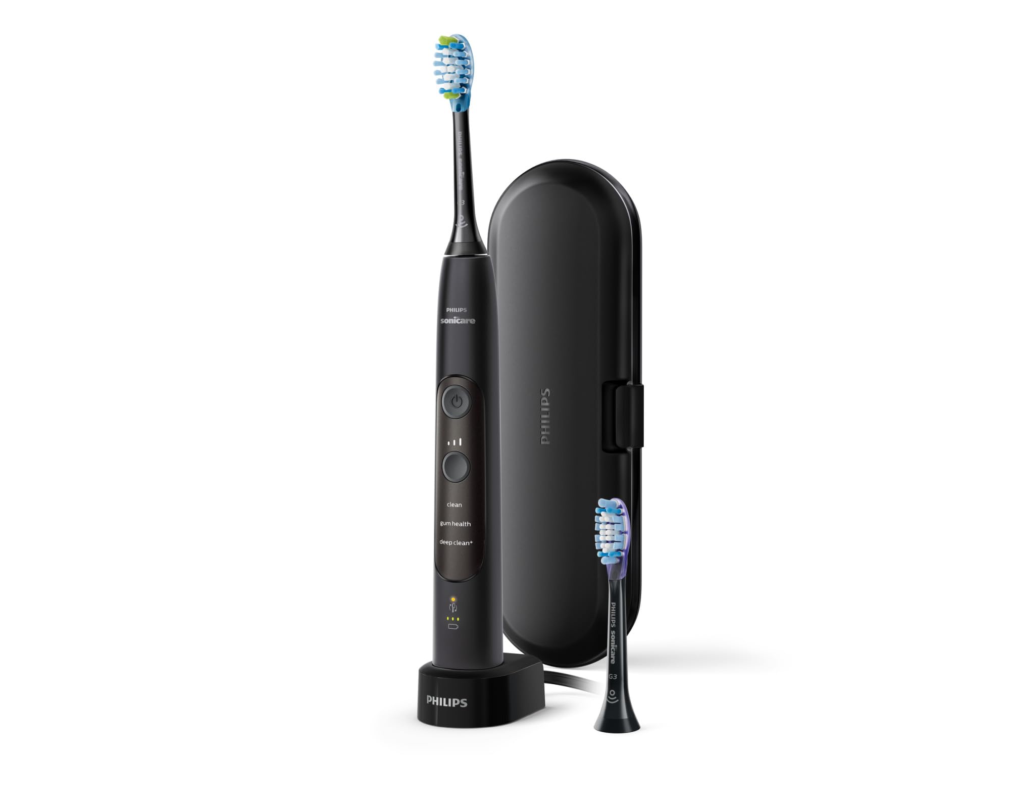 Philips Sonicare ExpertClean 7300 Rechargeable Electric Toothbrush - Black (HX9610/17) | 1 Count | Advanced Plaque Removal & Gum Care | Perfect for Travel & Home Use