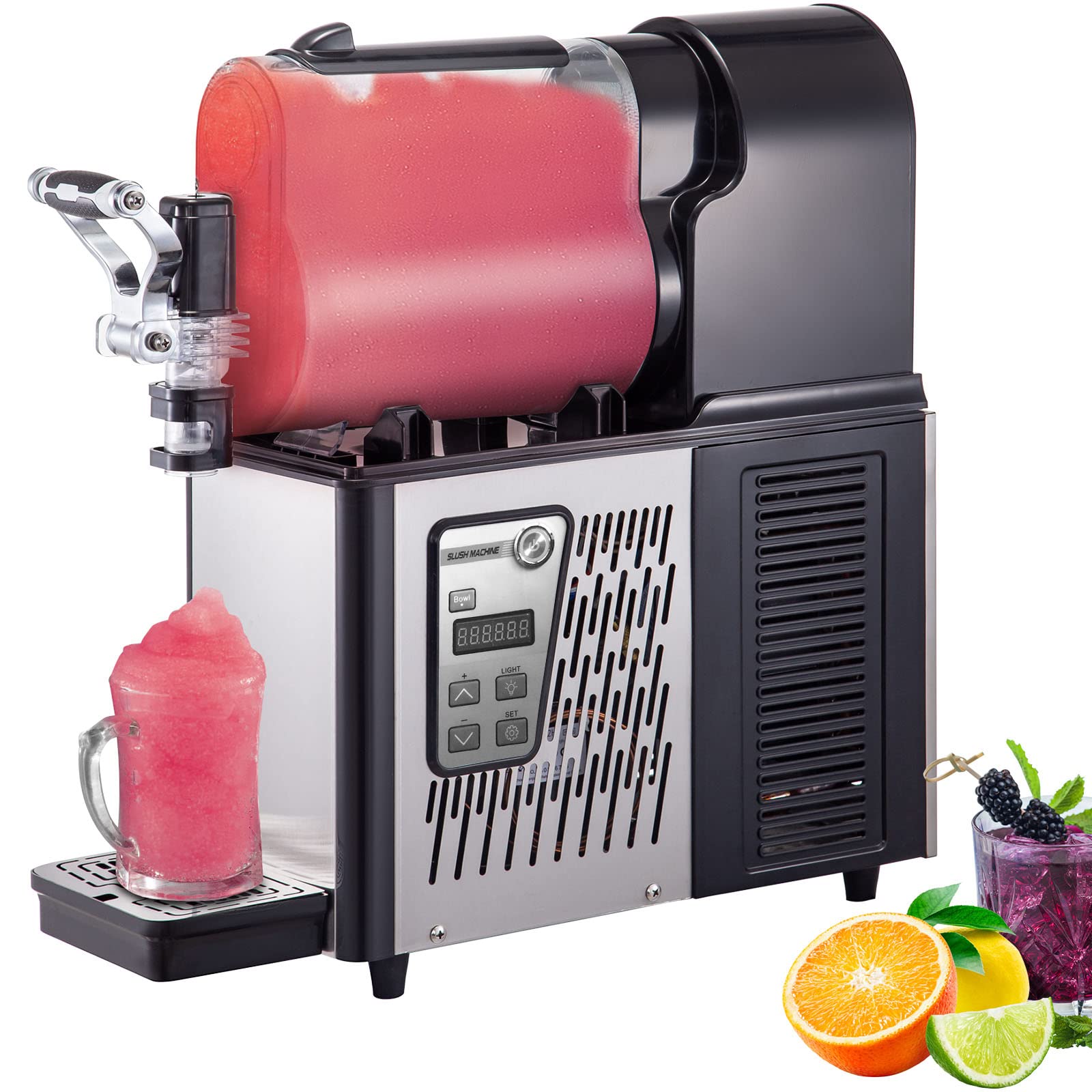 VEVOR 3L/0.8Gal Commercial Slushy Machine - 290W Frozen Drink Maker for Home, Cafes & Restaurants | Automatic Cleaning | Perfect for Parties, Events & Business Use