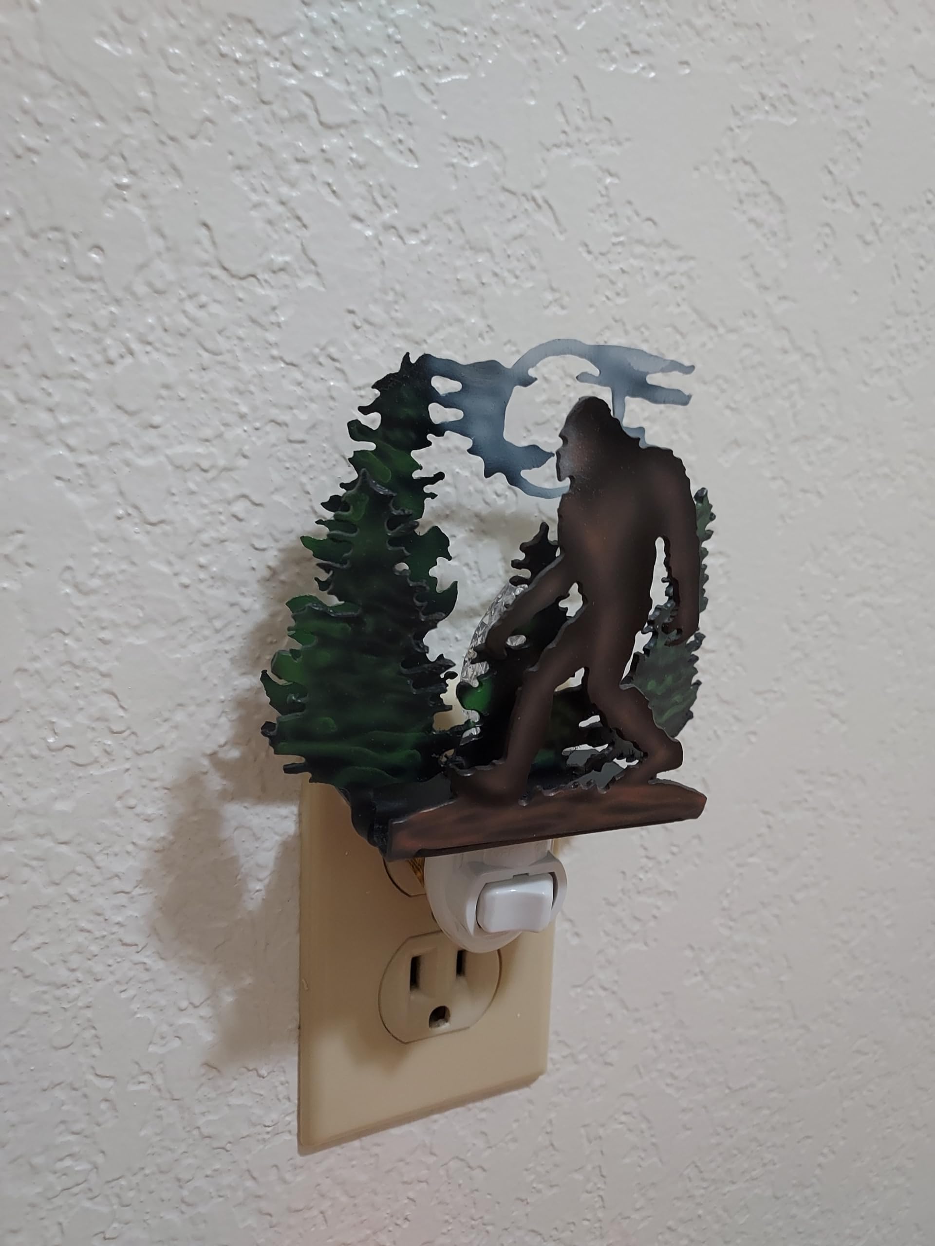 Sasquatch Night Light - Glow in the Dark Bigfoot Art Lamp for Kids & Adults - Perfect for Bedroom, Nursery, Camping & Halloween Decor