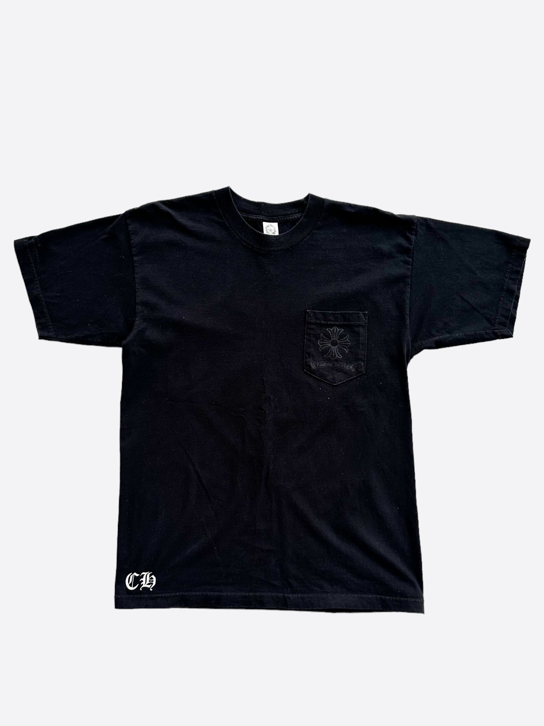 Chrome Hearts Black & Grey Cross Logo T-Shirt for Men - Stylish Graphic Tee for Casual Wear & Street Fashion