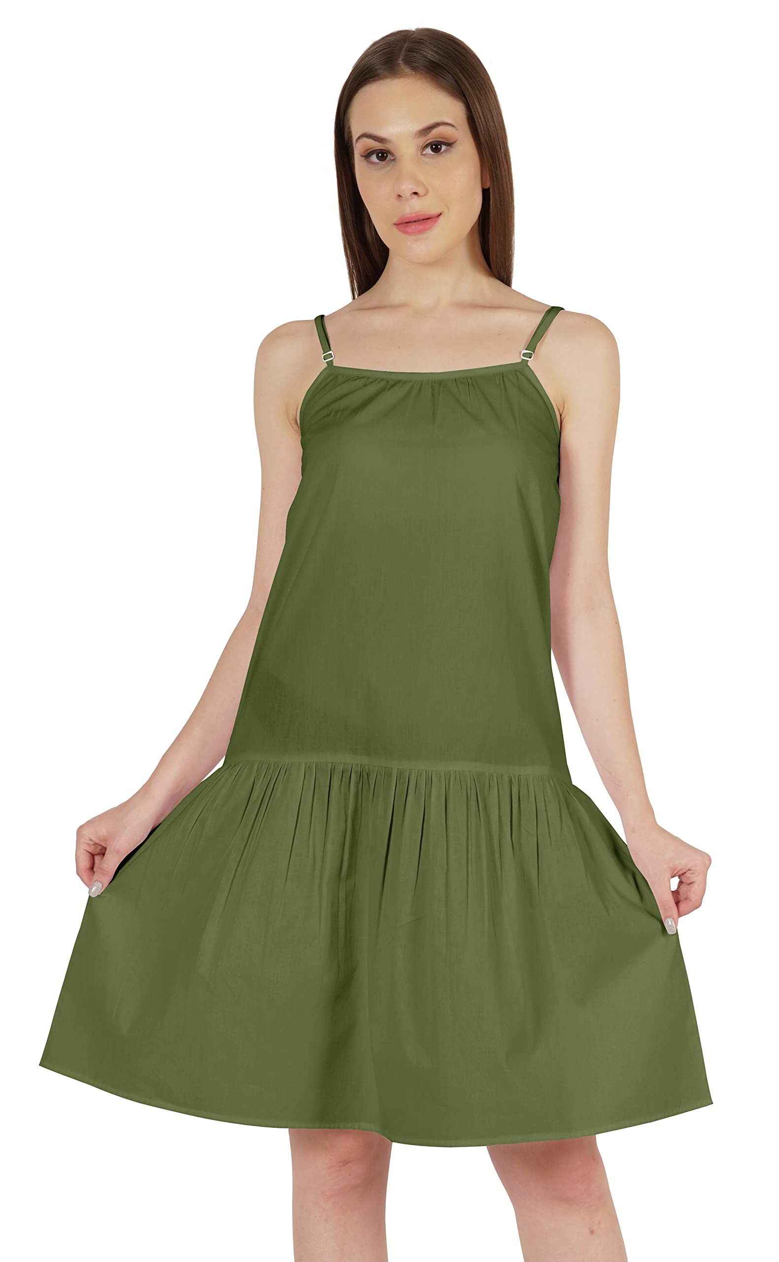 Inkmeso Women's Sexy Summer Midi Dress - Adjustable Spaghetti Strap Short Beach Dress for Vacation, Pool Party & Date Night