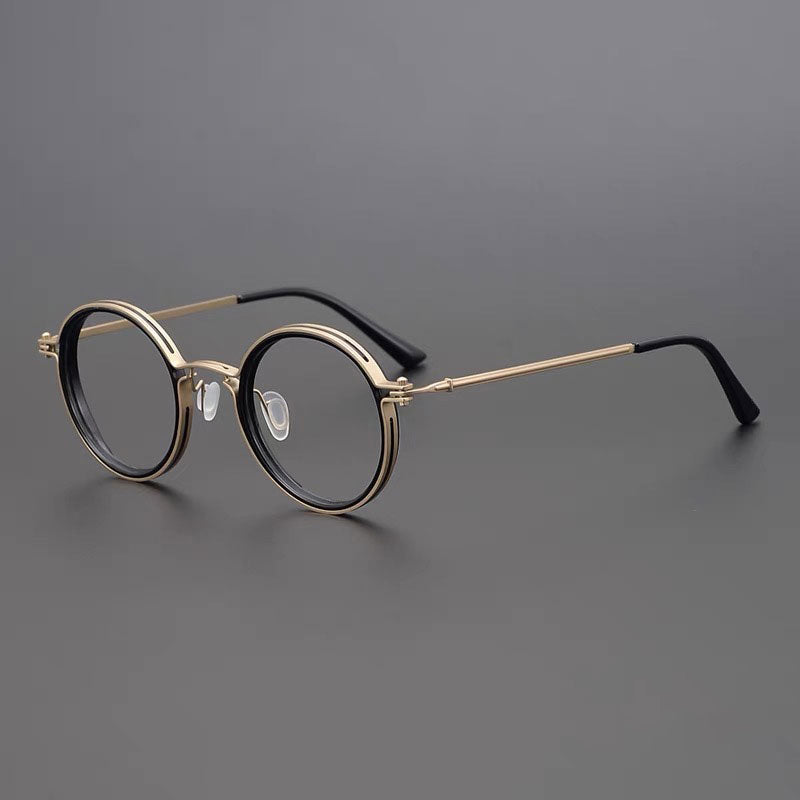 Vintage Round Metal Eyeglass Frames - Classic Retro Style for Men & Women | Perfect for Reading, Fashion, and Everyday Wear