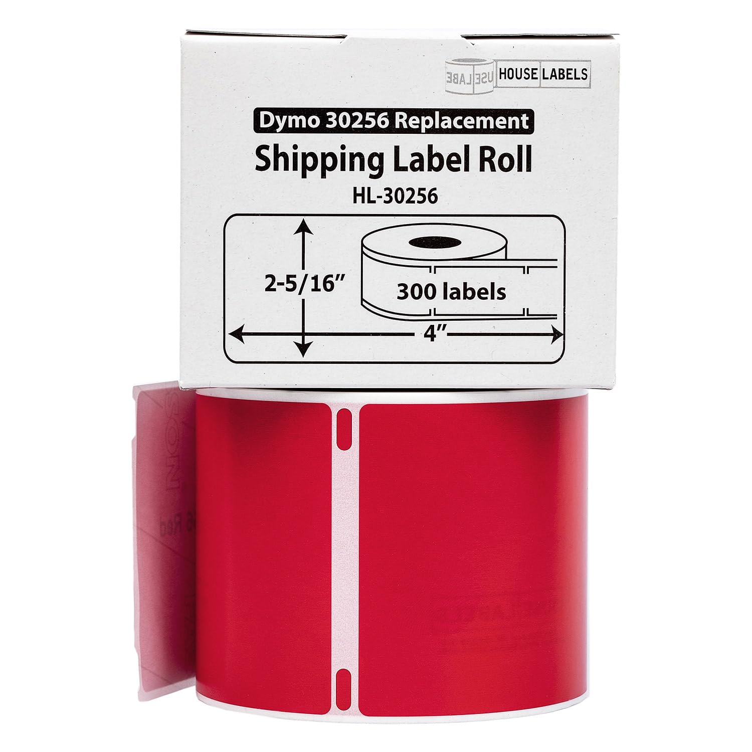 HOUSELABELS Compatible DYMO 30256 RED Shipping Labels (2-5/16