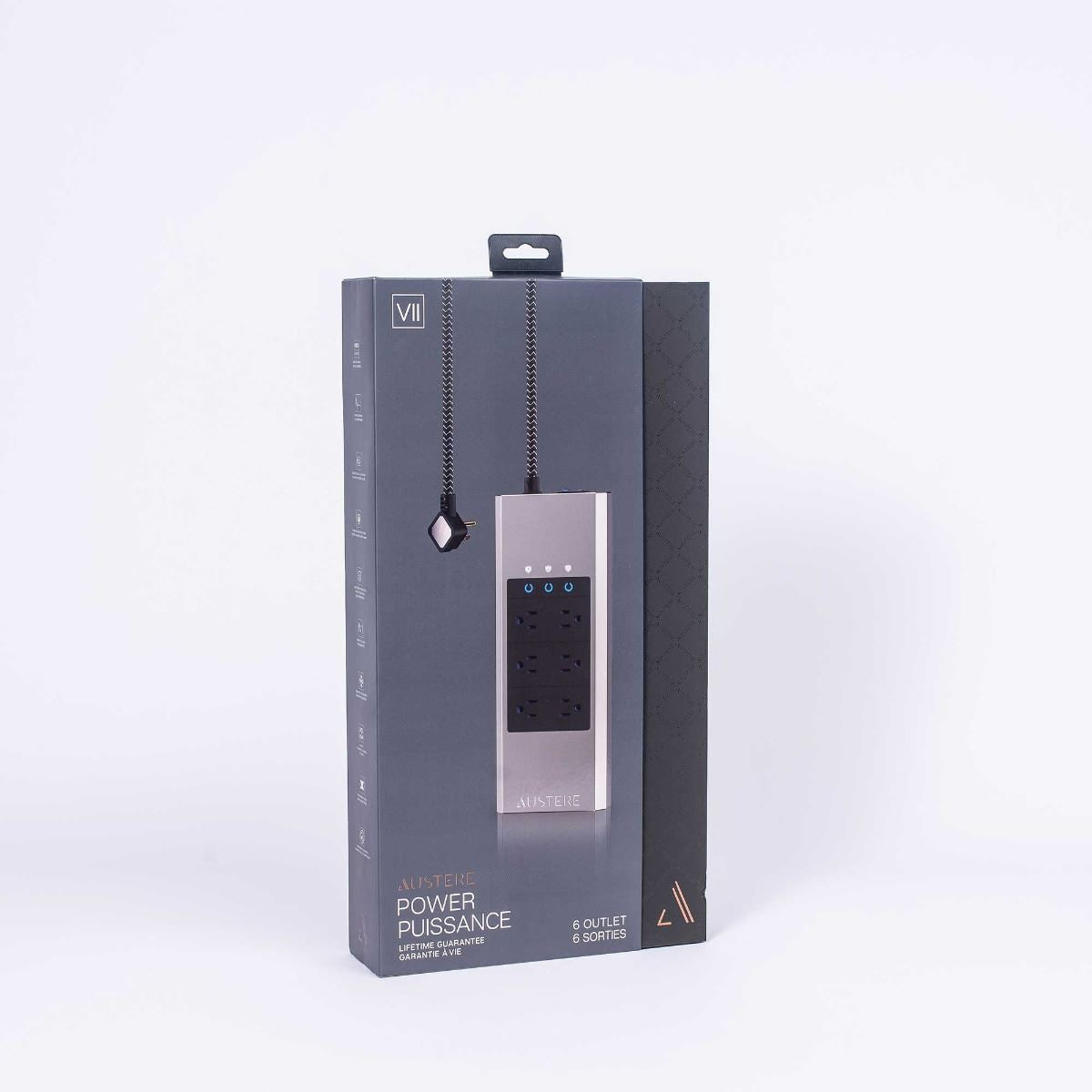 Austere VII Series Power Strip with 6 Outlets, Omniport USB & PD Charging - Perfect for Home Office, Gaming Setup & Travel Accessories