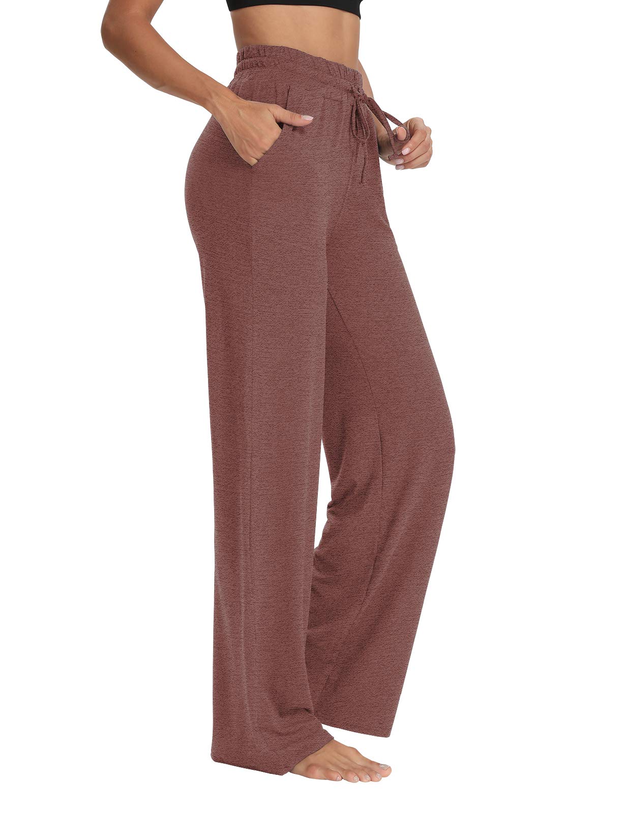 Women's Wide Leg Yoga Sweatpants - Comfortable Lounge Pajama Pants with Drawstring & Pockets for Workout, Jogging and Relaxation | Perfect for Yoga, Home Wear and Casual Outfits