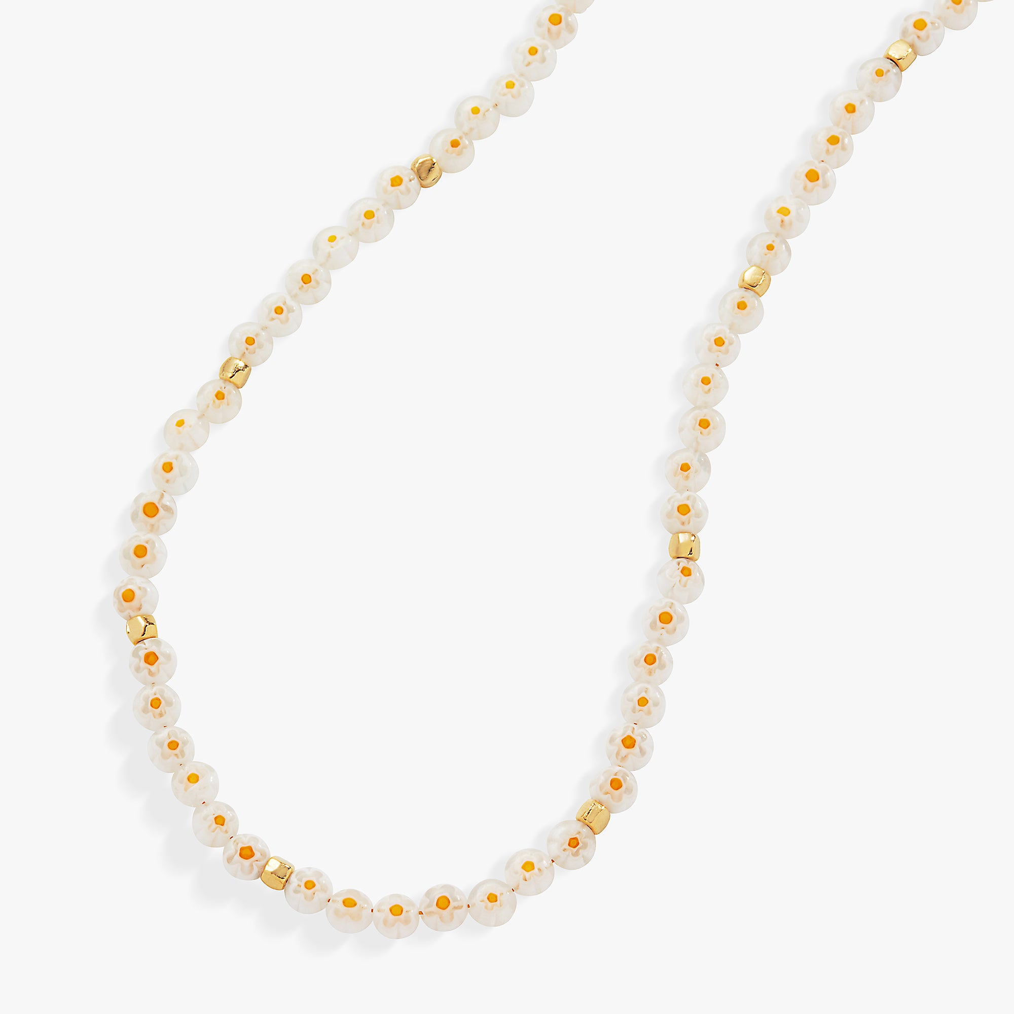 Adjustable Daisy Beaded Necklace for Women - Floral Bohemian Style Jewelry - Perfect for Summer Outfits, Weddings & Beach Vacations