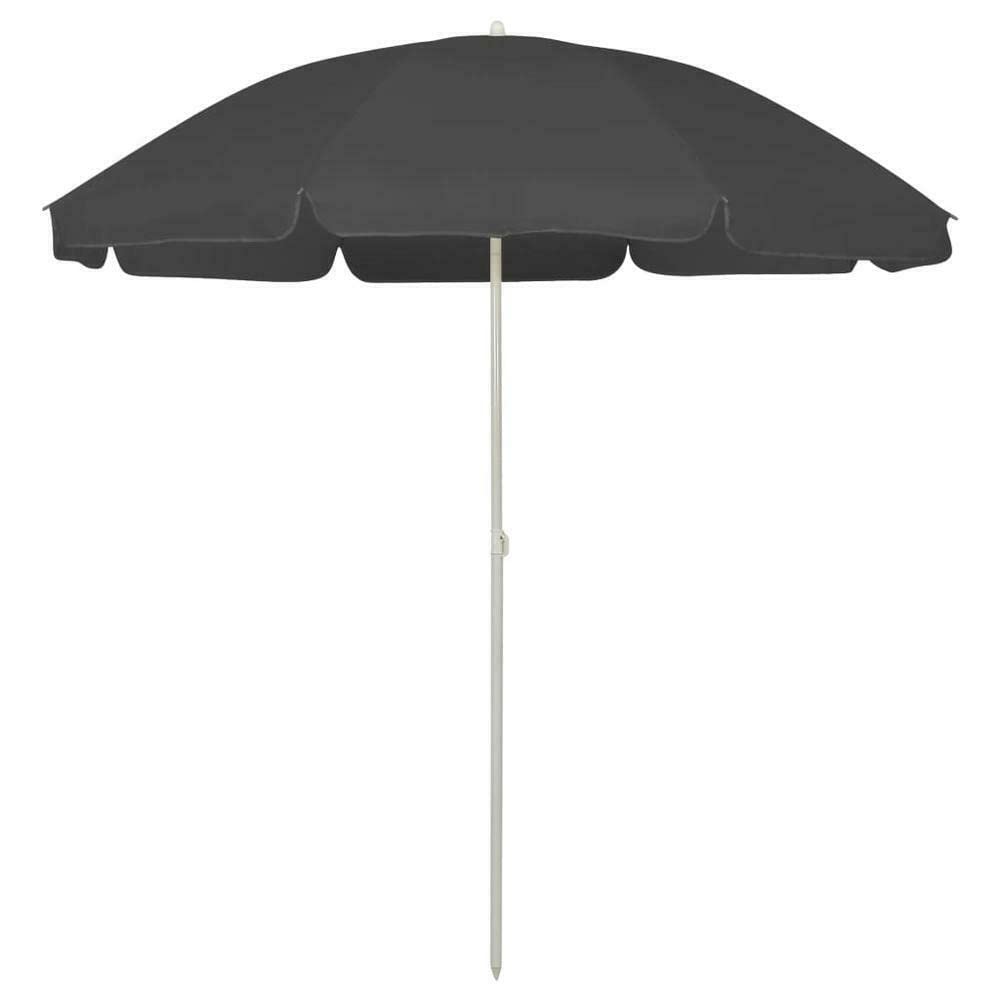 1 Piece Large Beach Umbrella Anthracite 94.5 Inches - Premium Sun Shade for Outdoor, Poolside, and Beach Use