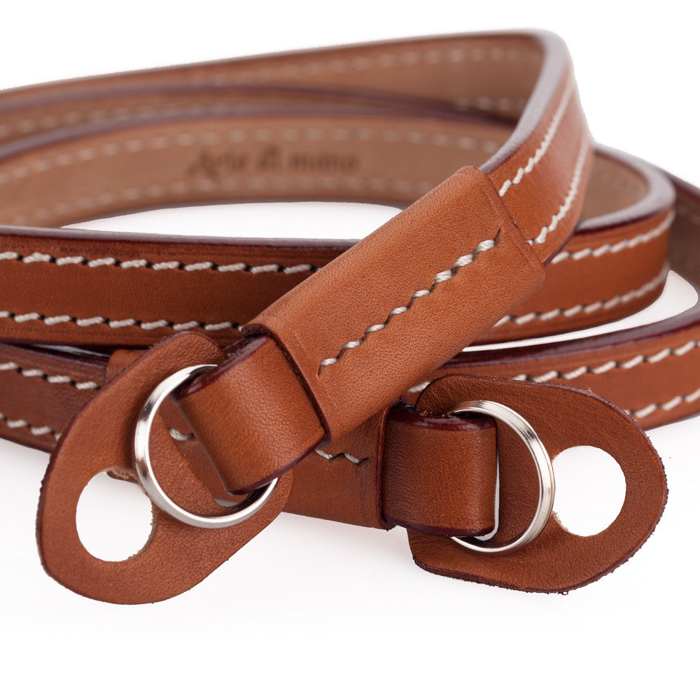 Premium Arte di Mano Comfort Camera Neck Strap - Reinforced 95cm Novonappa Tan Leather - Perfect for DSLR, Mirrorless & Film Cameras - Ideal for Travel, Photography & Everyday Use