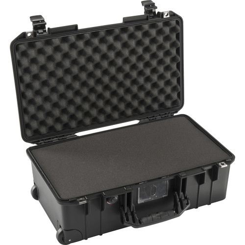 Pelican 1535Air Carry On Case with Foam (Black) - Durable Waterproof Travel Case for Electronics, Cameras & Equipment - Perfect for Air Travel, Outdoor Adventures & Professional Use