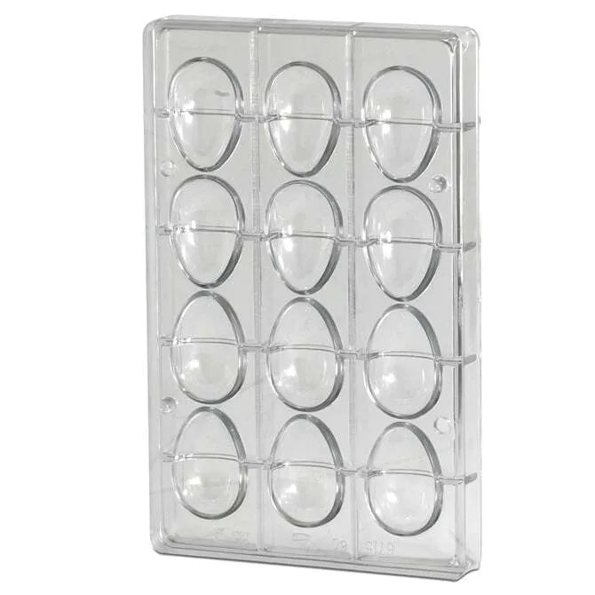 12-Cavity Egg Shaped Silicone Mold - Perfect for Baking, Chocolate Making, and DIY Crafts